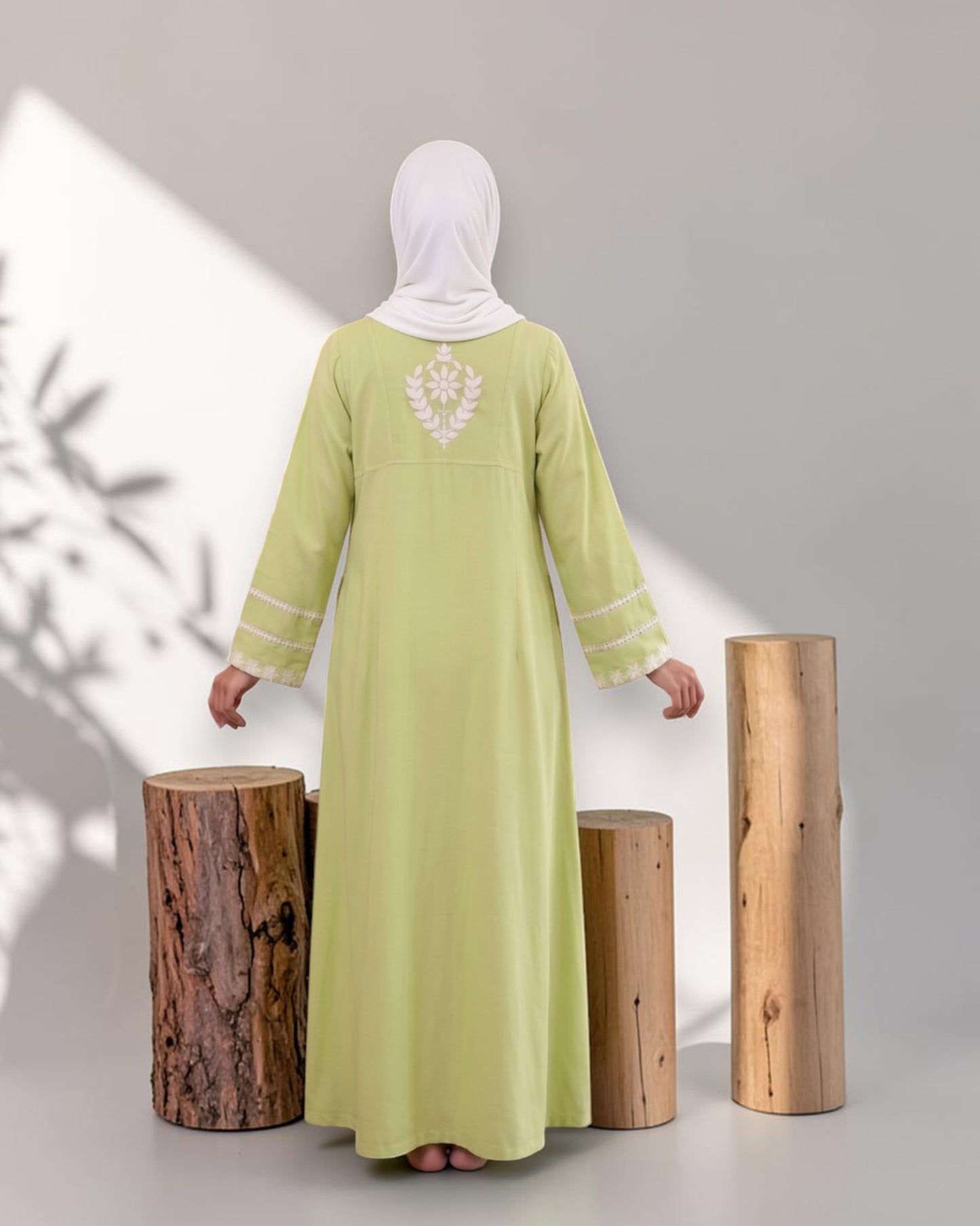 Chikankari Abaya With Front Open Design
