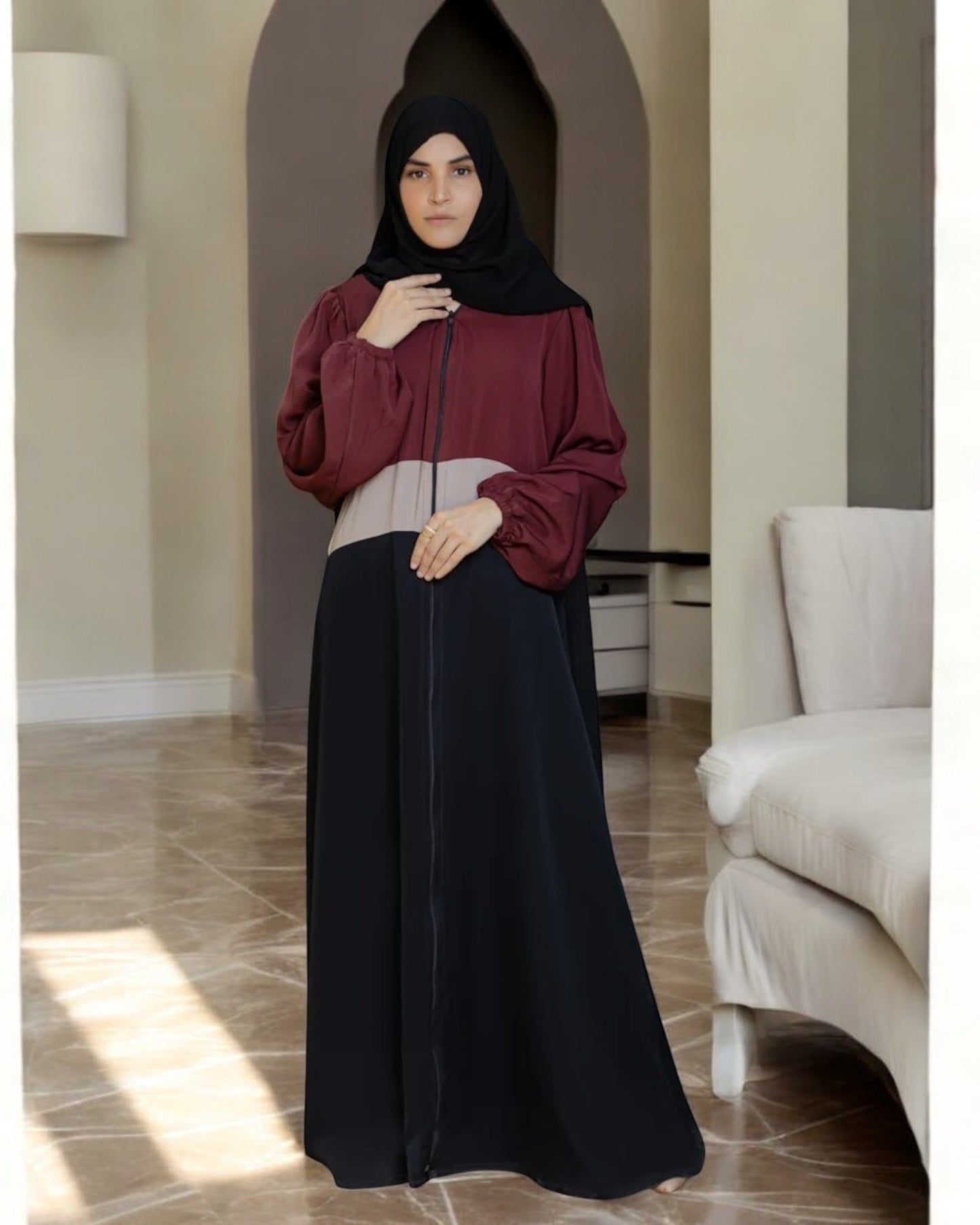 Front Open Abaya In Multi Color.