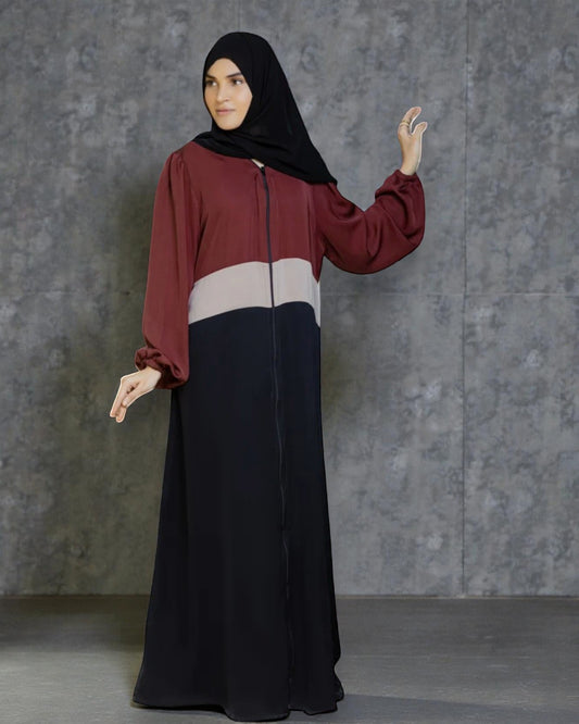 Front Open Abaya In Multi Color.
