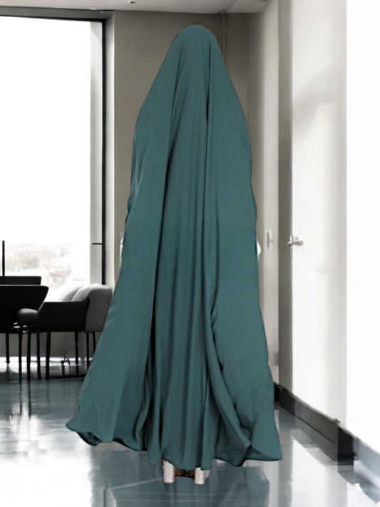 One Piece Jilbab With Adjustable Nose Piece