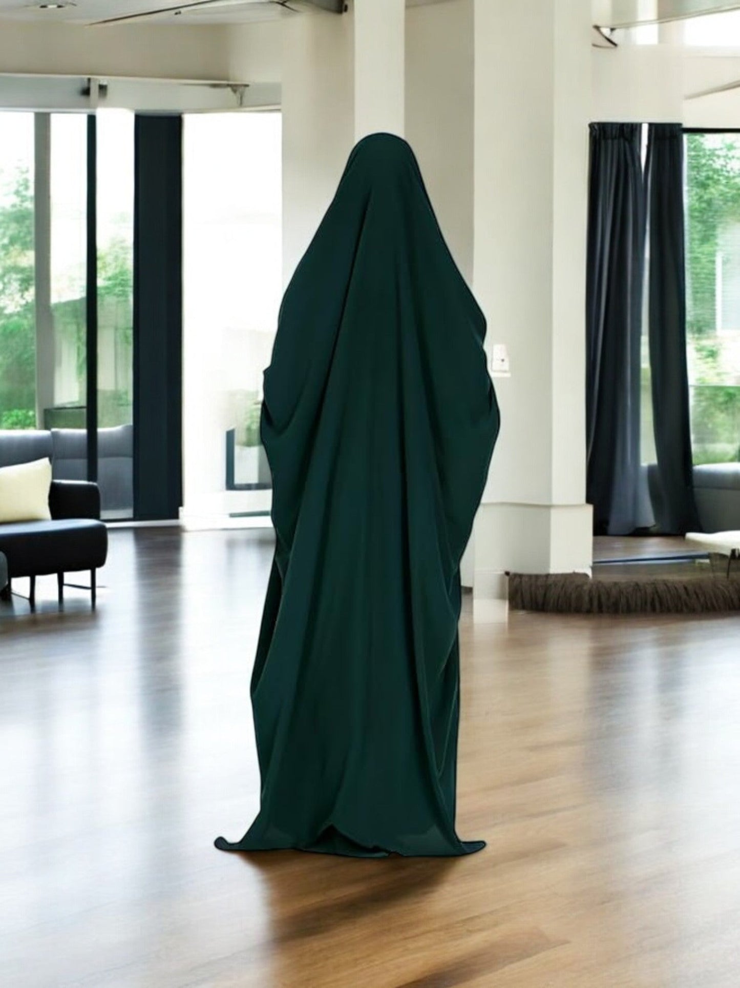 One Piece Jilbab With Adjustable Nose Piece