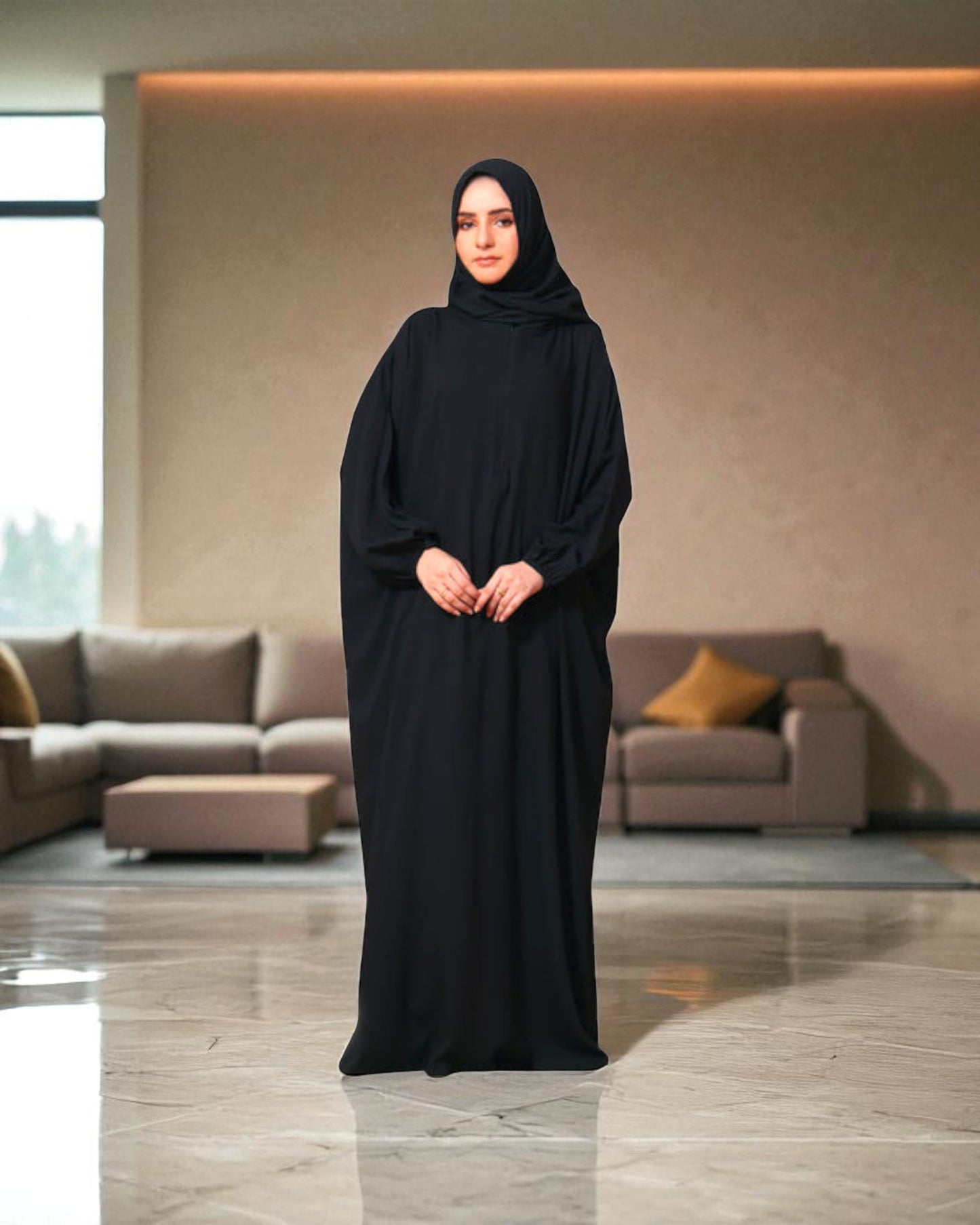 Free Size Kaftan Burqa in Firdaus Fabric