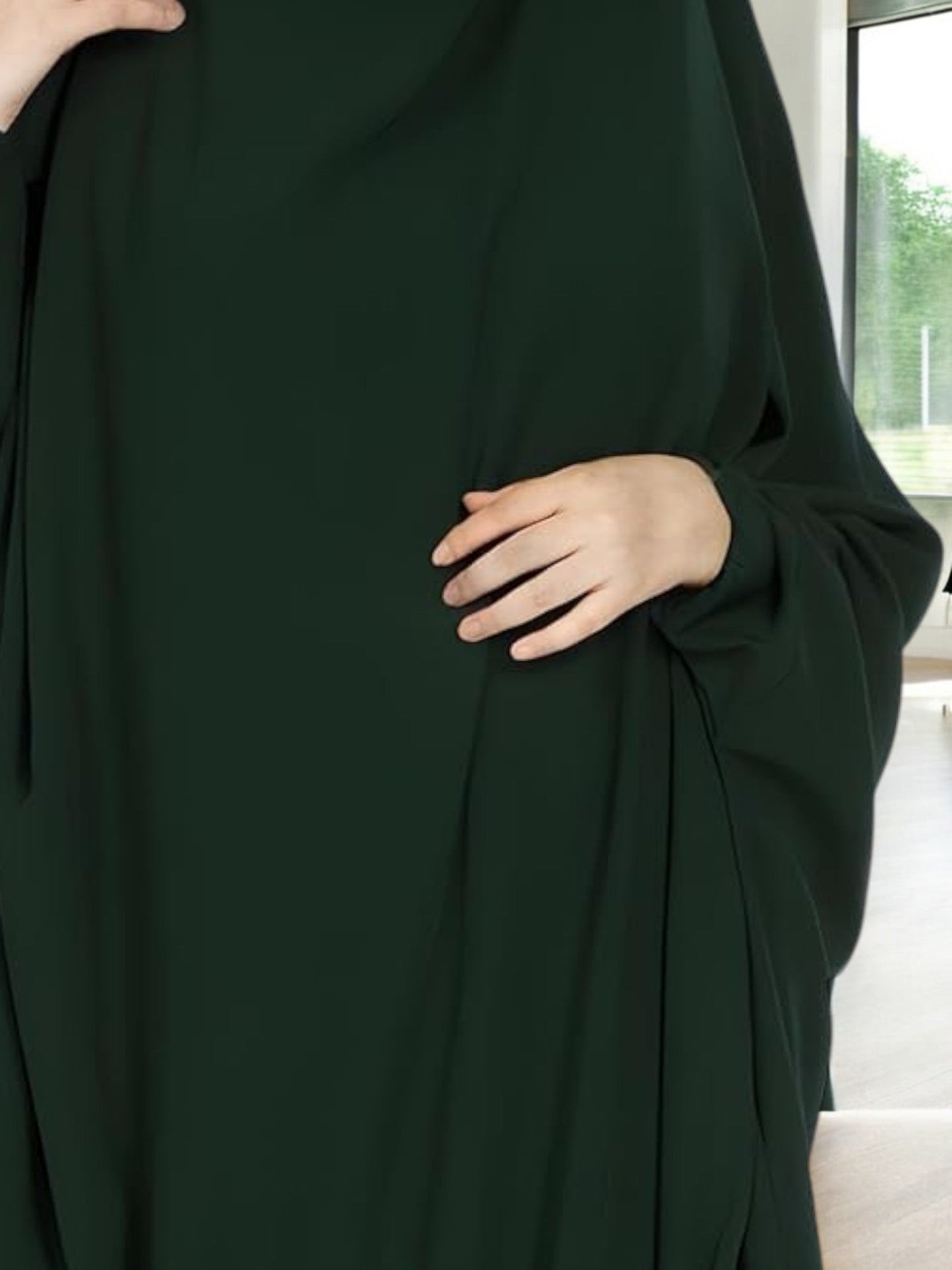One Piece Jilbab With Adjustable Nose Piece