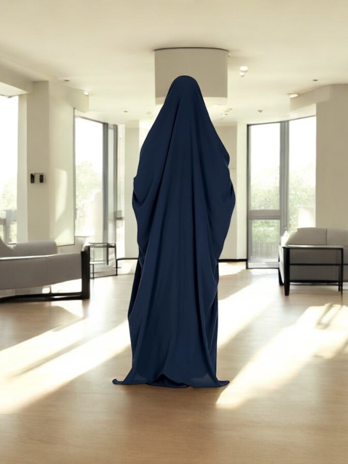 One Piece Jilbab With Adjustable Nose Piece
