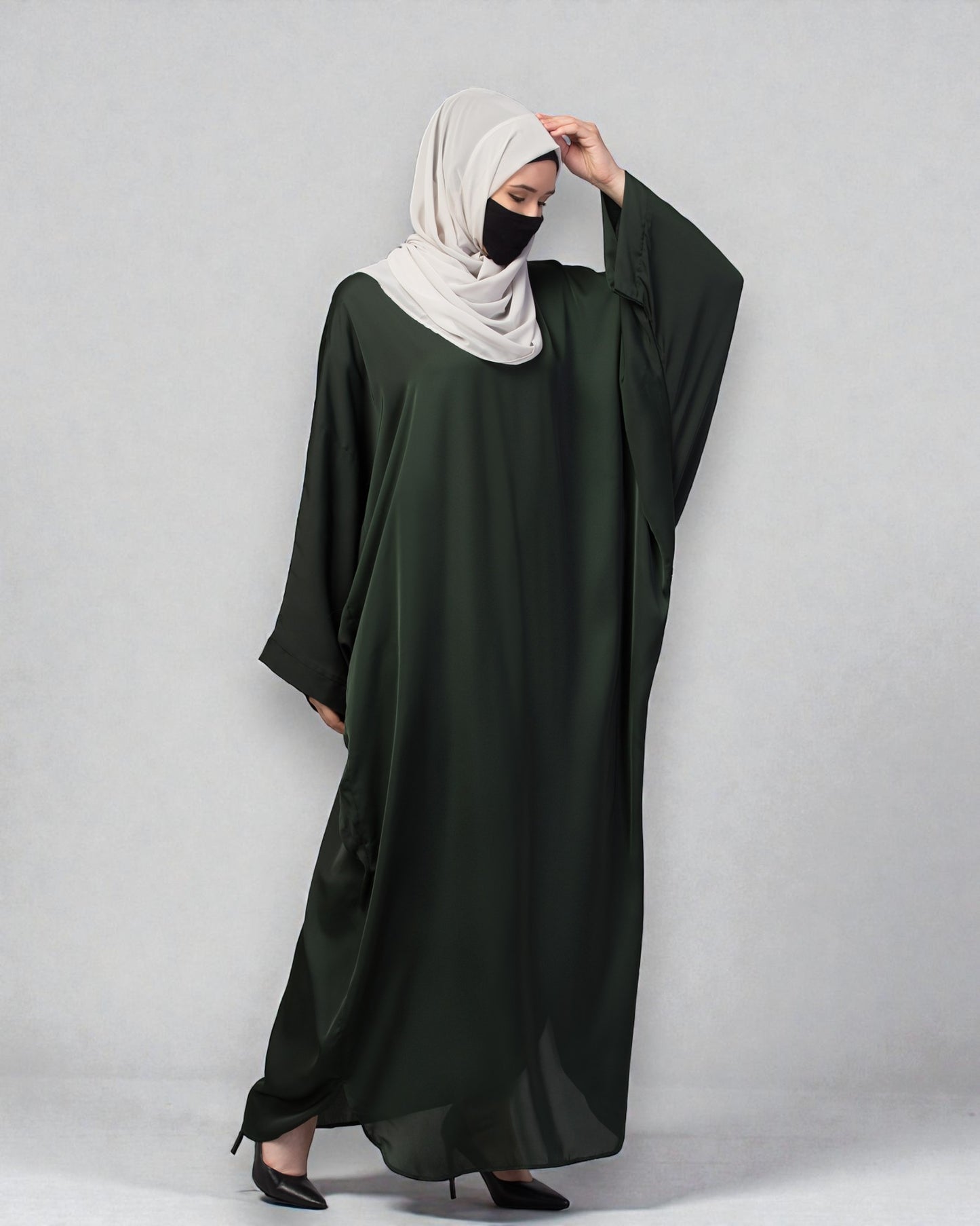 Loose Fit Classic Modest Kaftan Burqa In Nida Satin Fabric