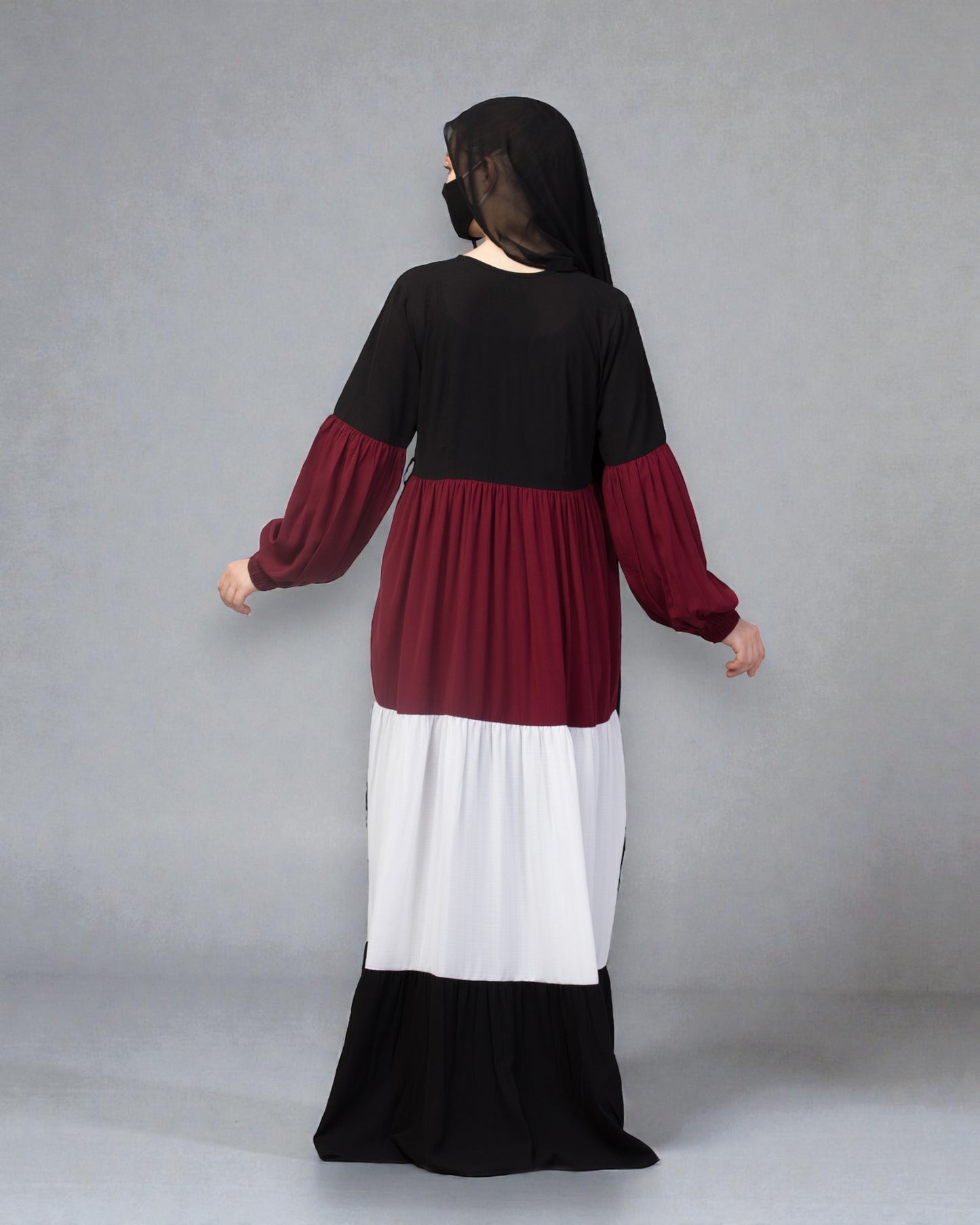 Multi Colored and Multi-Tiered Maxi Dress.