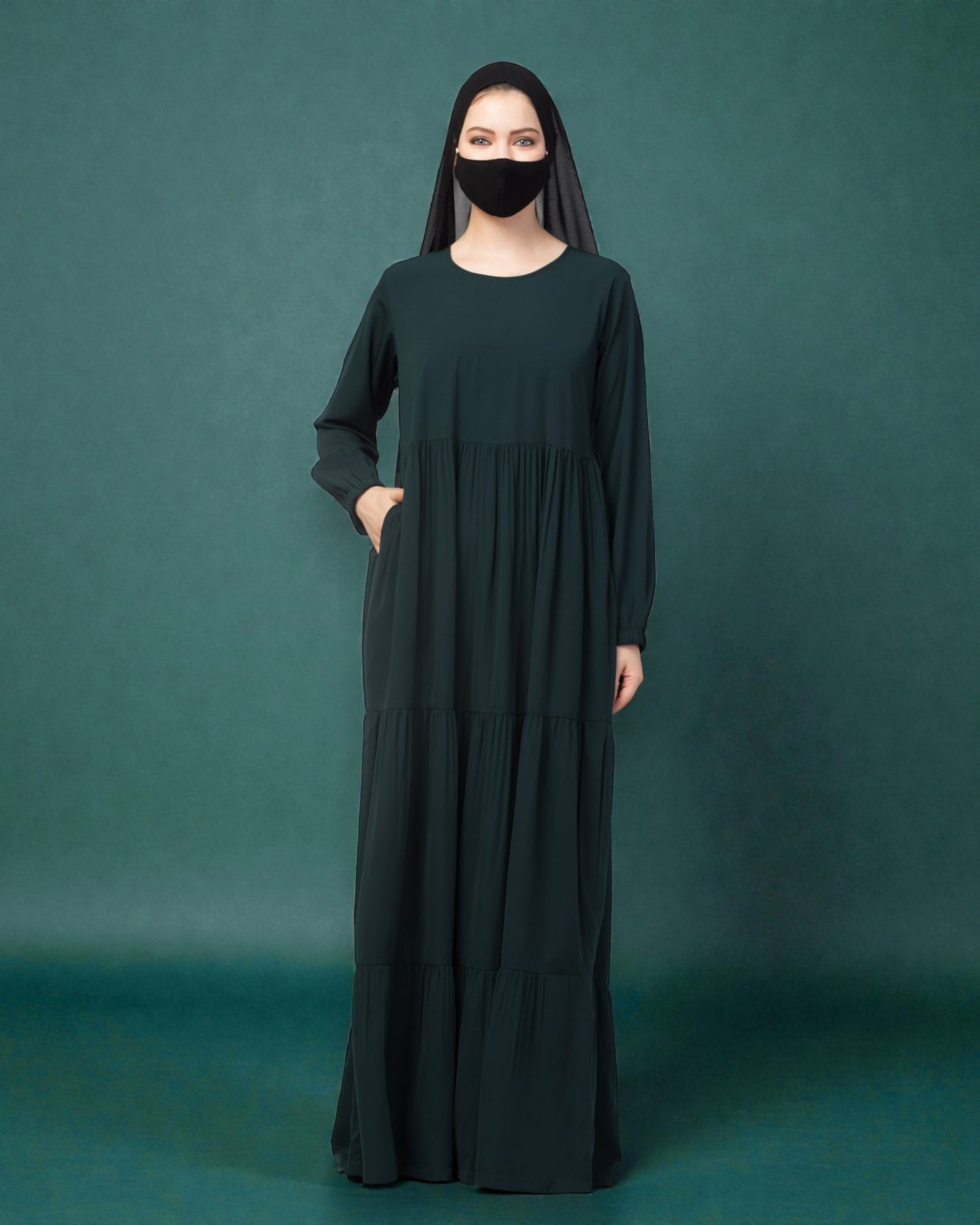 Four Tiered Maxi Dress With Frills