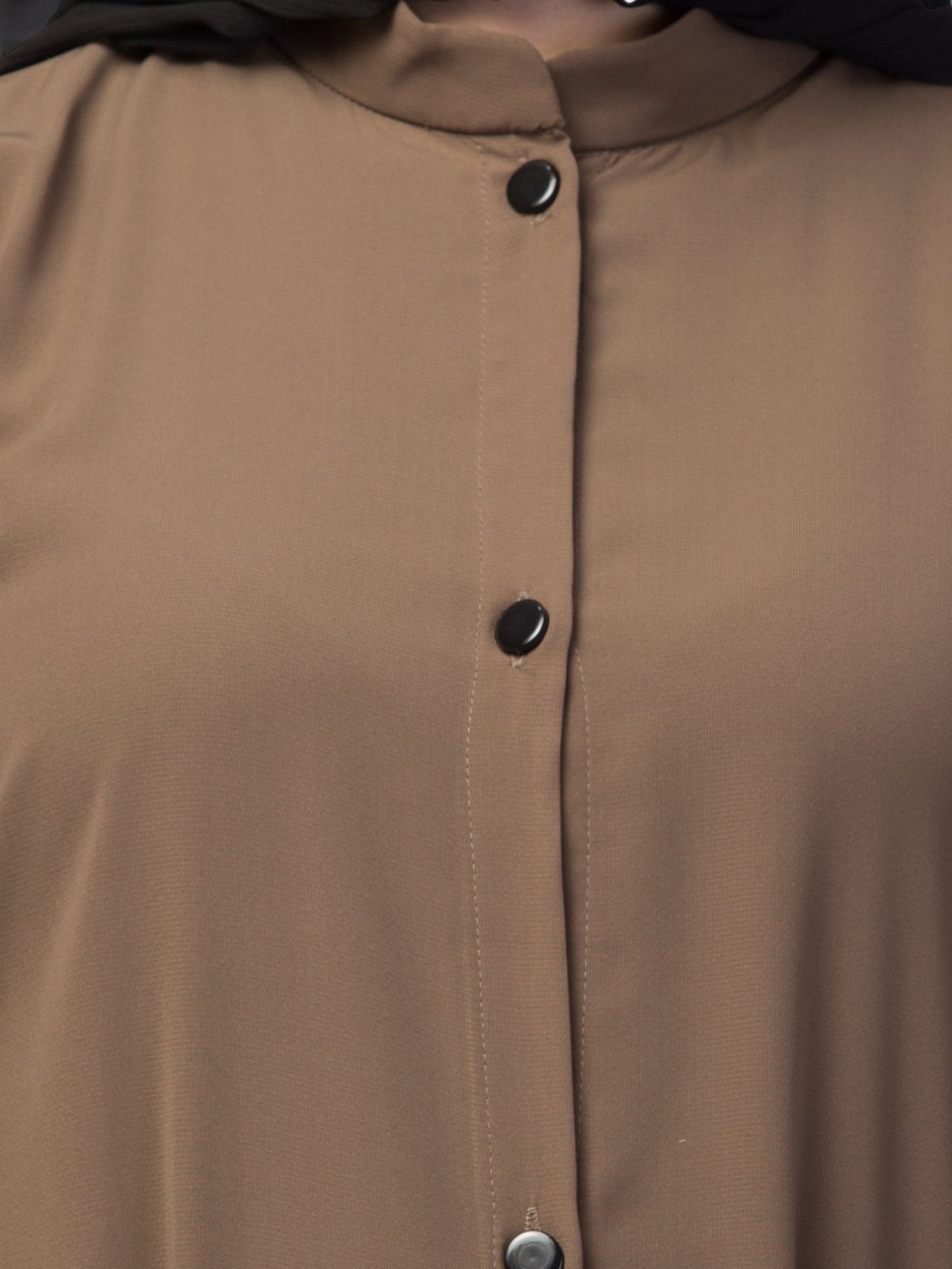 Front Open Abaya With Matching Fabric Belt