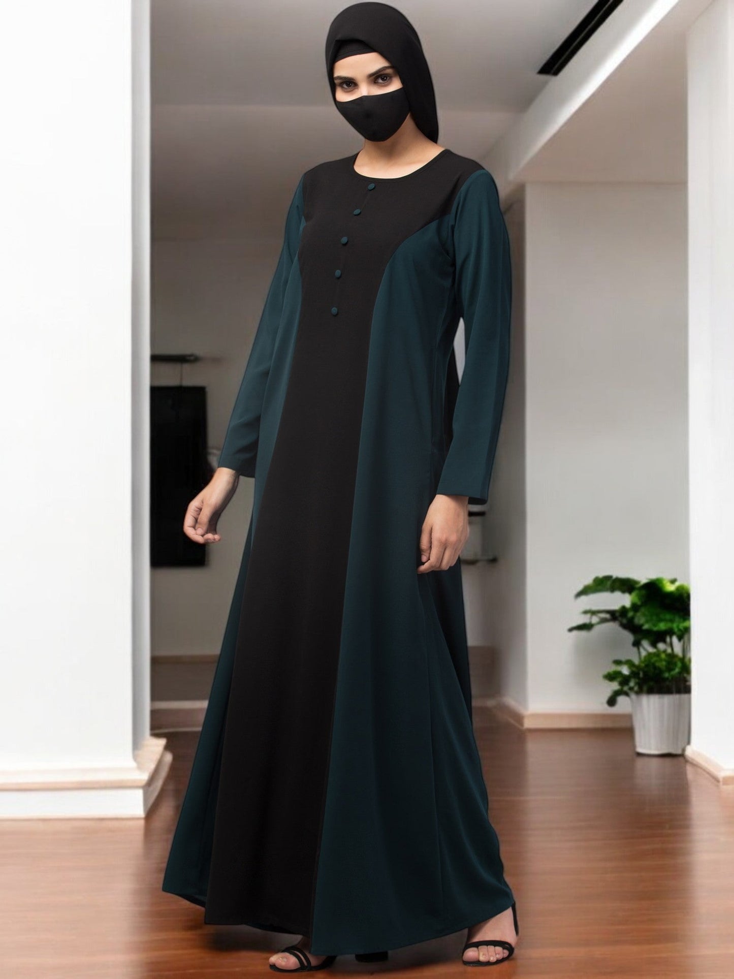 Designer Abaya In Dual Color.