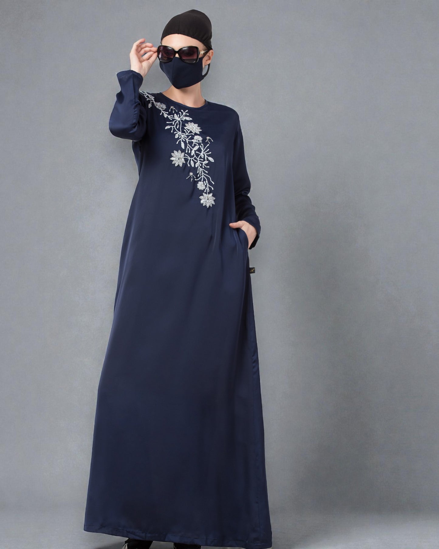Musheco- Modest Dress With Hand Work Embellishments