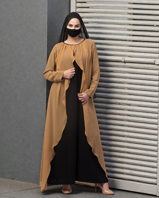 Musheco- Dual Layer Dress In Abaya Fit