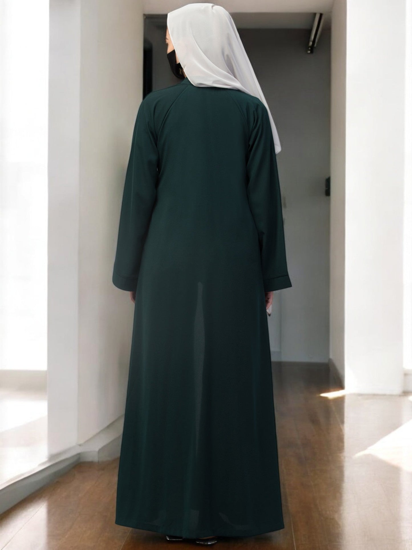 Front Open Abaya With Side Pockets