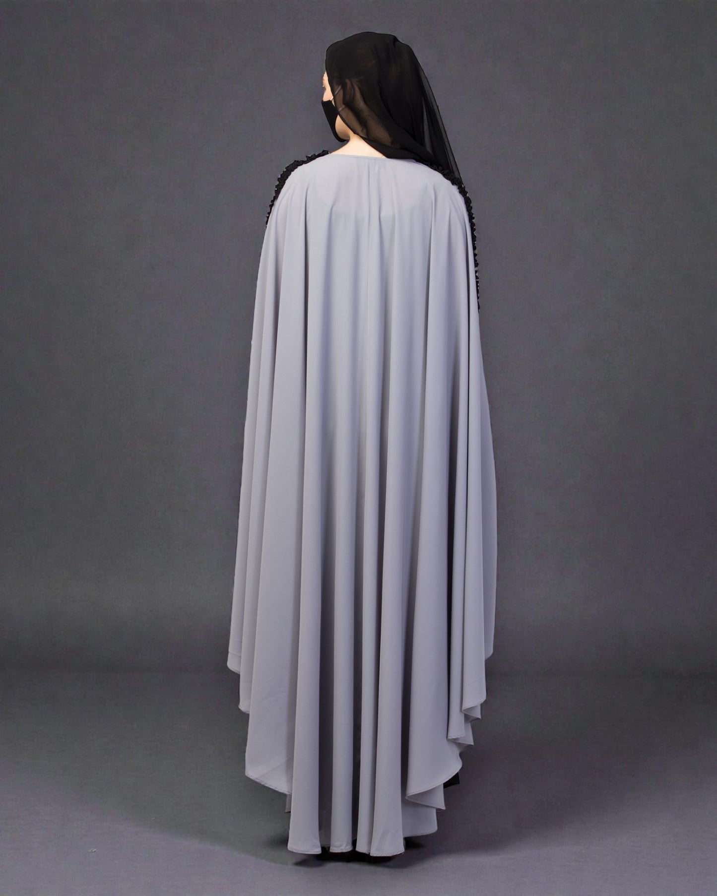 Dual Color Erani Kaftan With Ruffles.