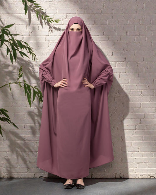 Full Length- Single Piece Jilbab With Adjustable Mouthpiece