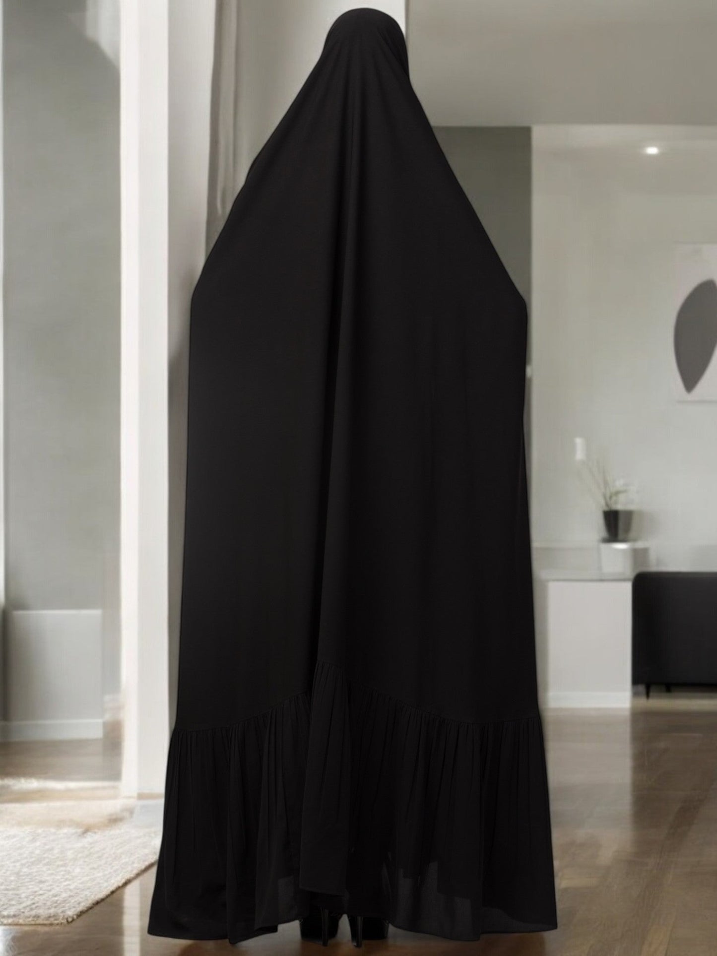 Very Loose Fit-Full Length- Single Piece Jilbab With Adjustable Mouthpiece