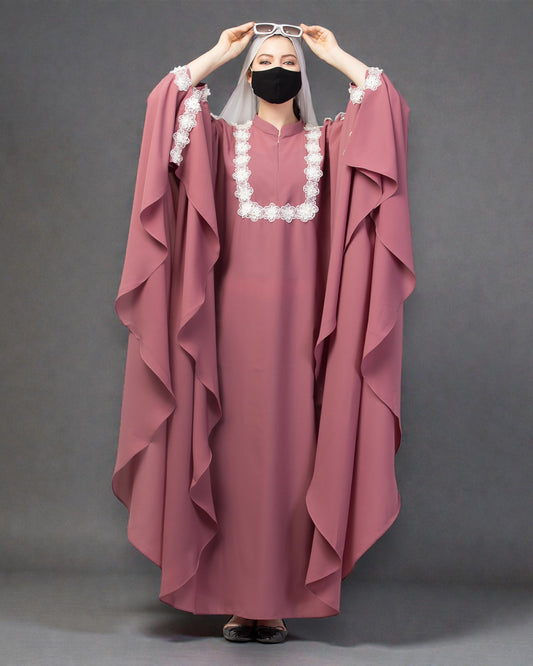 Irani Kaftan With Beautiful Floral Lacework
