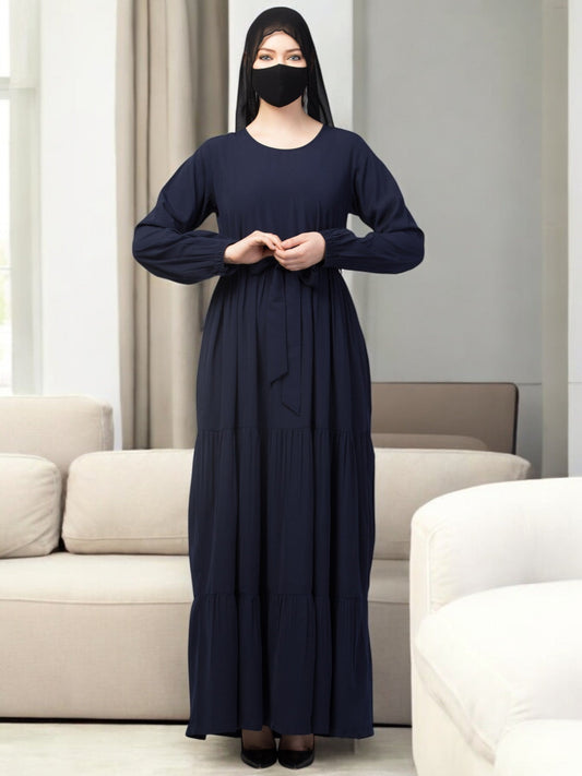 Four Tiered Abaya With Frills