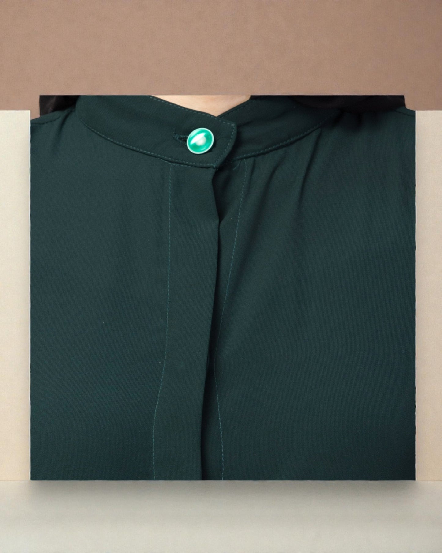 Front Open Abaya With Cuff & Placket