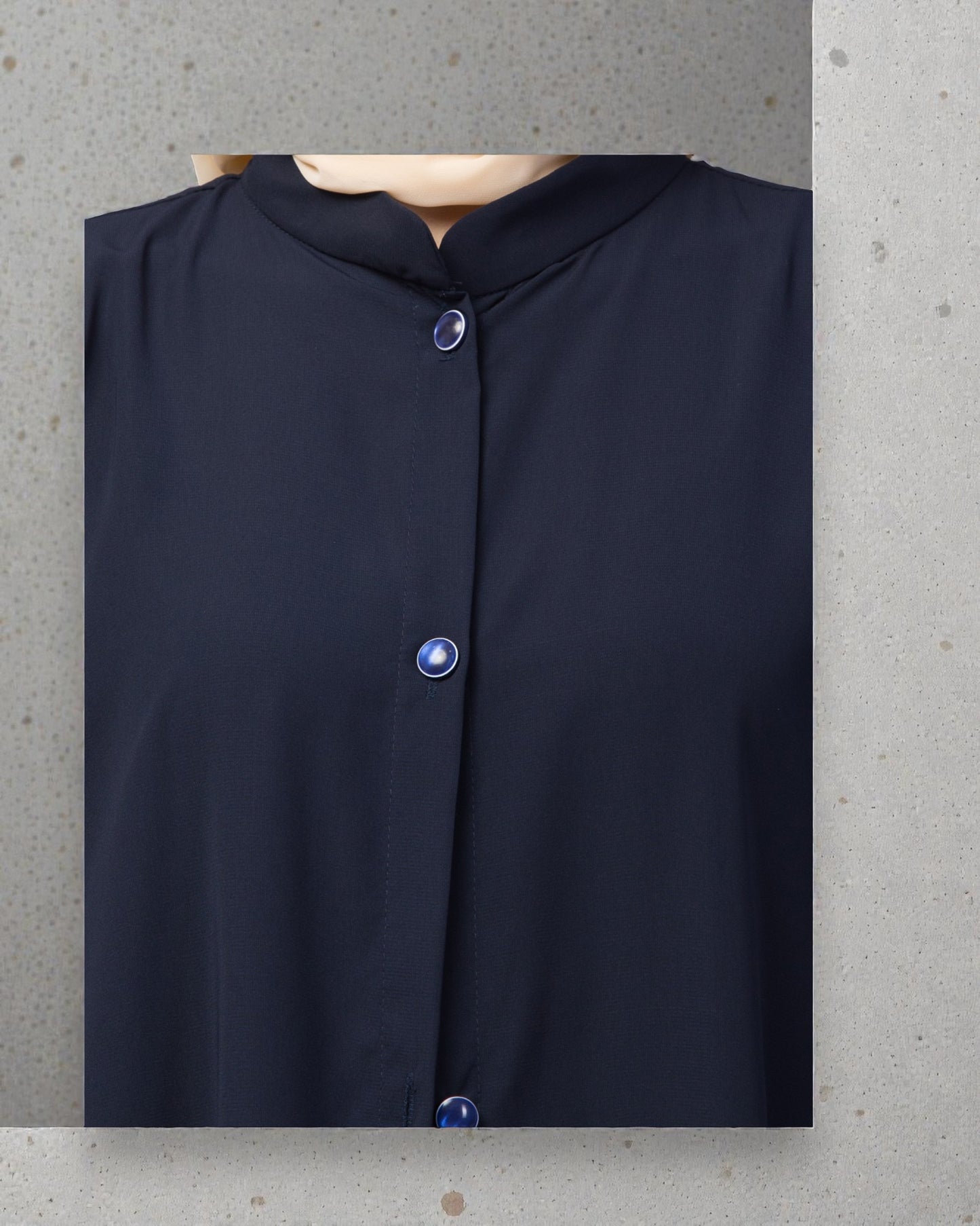 Front Open Abaya With Cuffed Sleeves