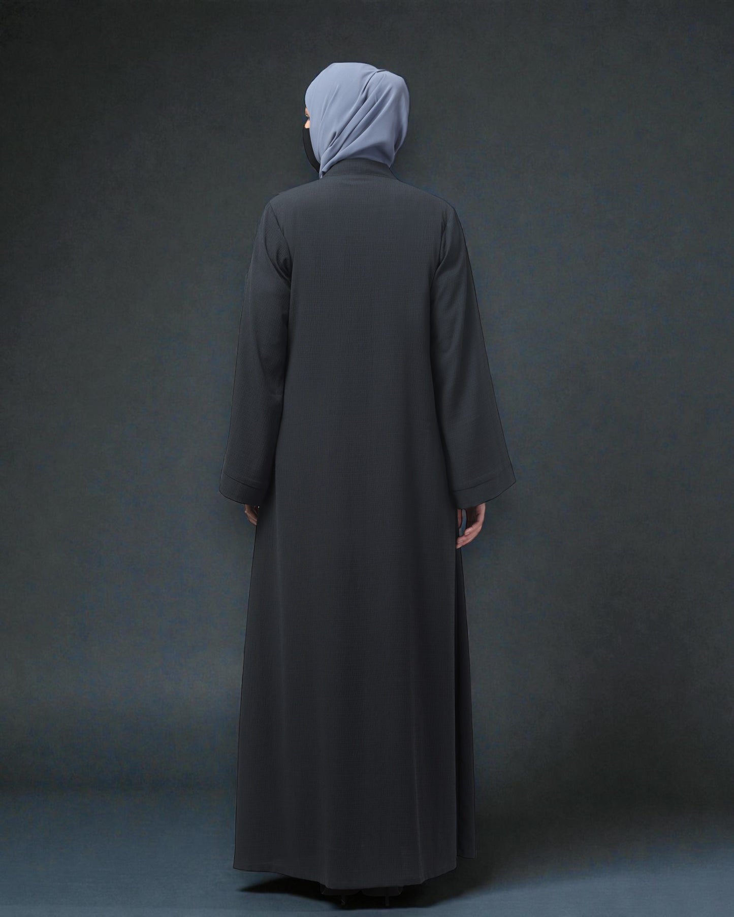 Front Open Abaya in Zamzam Crush – Subtle Elegance with a Crushed Finish