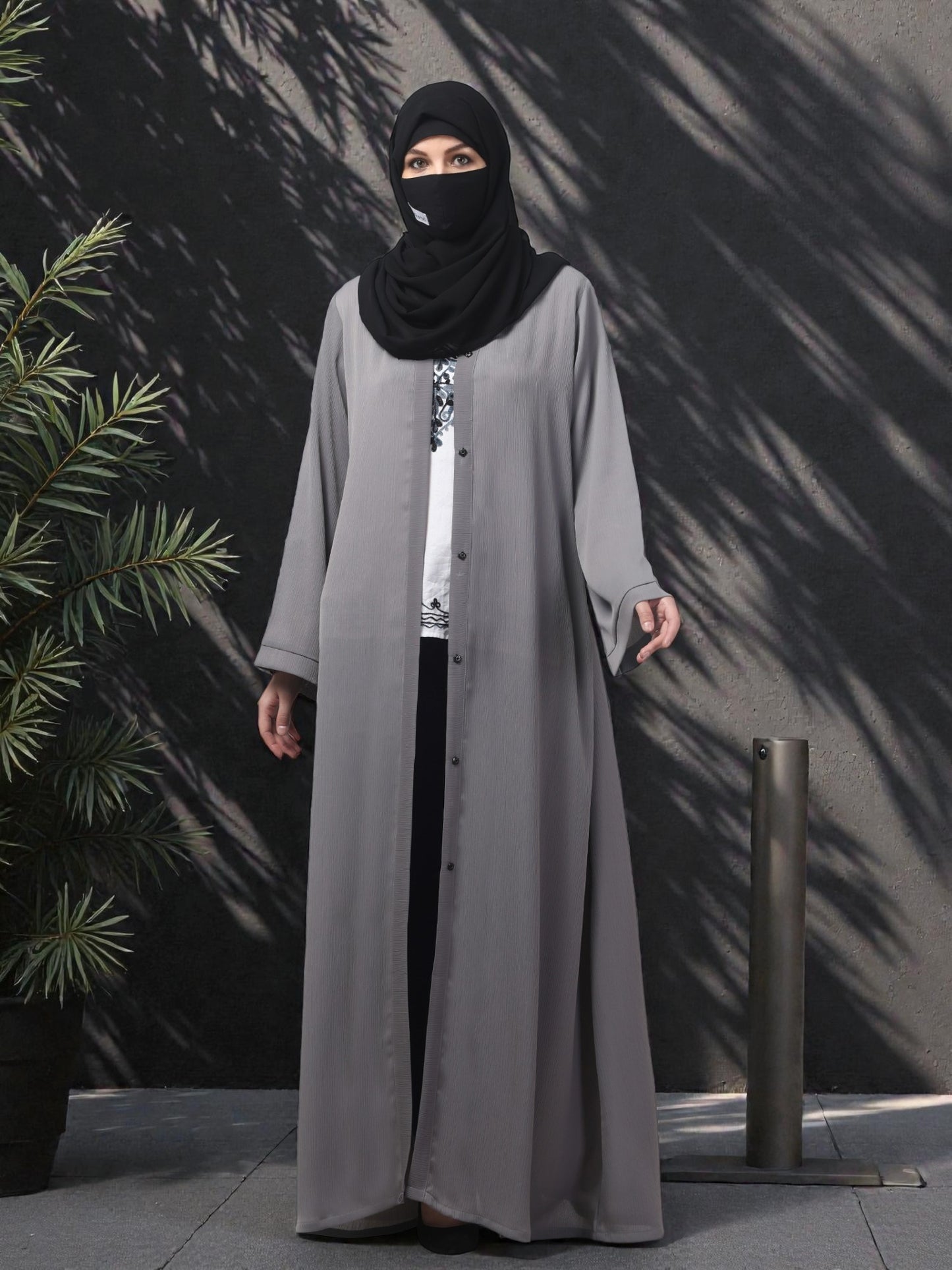 Front Open Abaya in Zoom Imported Fabric – Elegant Texture & Everyday Comfort