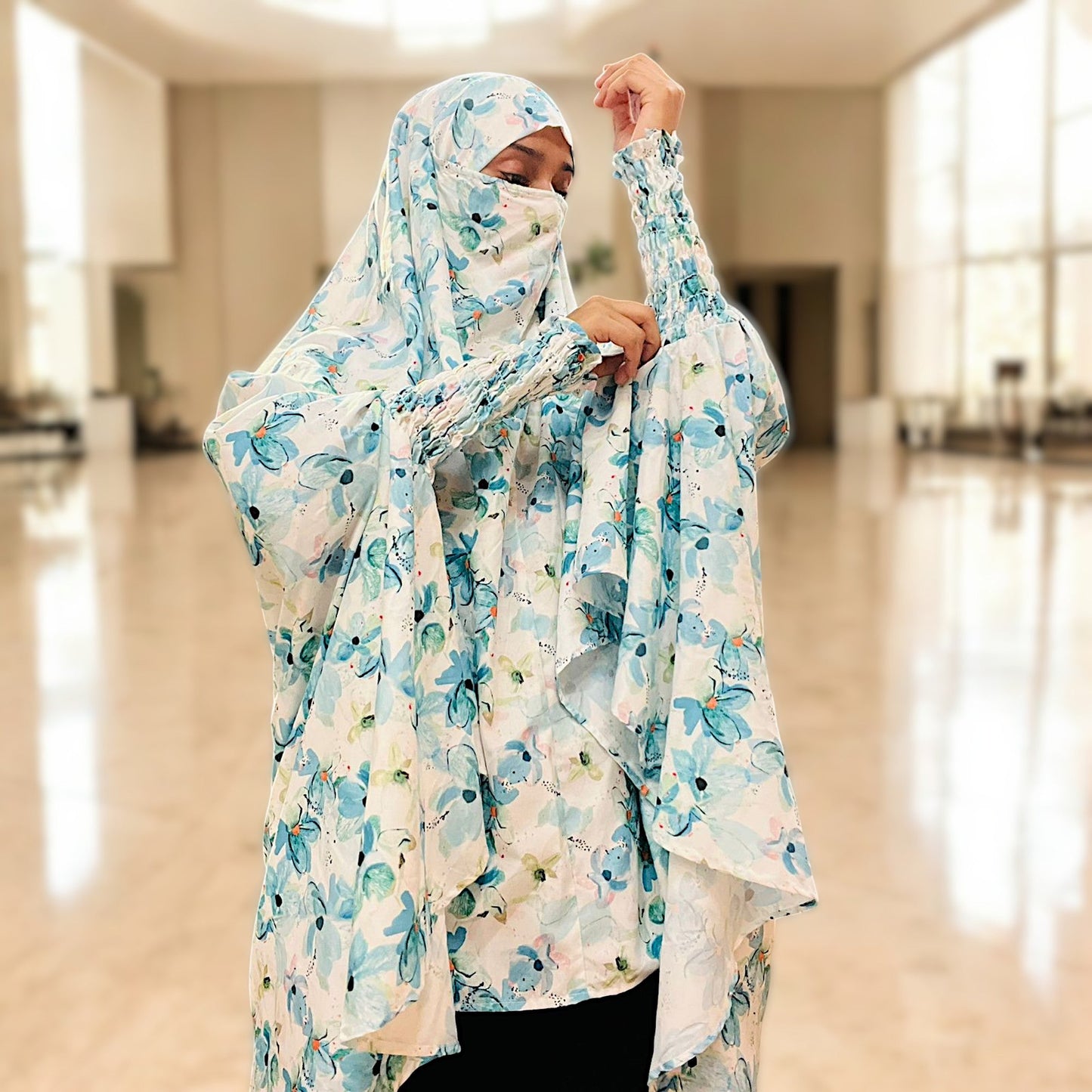 Partial Payment for Printed Khimar-Long Prayer Hijab With Attached Mouth-Piece (Pay 100 Now & Rest COD) 1757416985-337