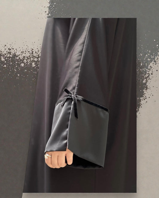 A-Line Firdaus Fabric Abaya with Designer Sleeves