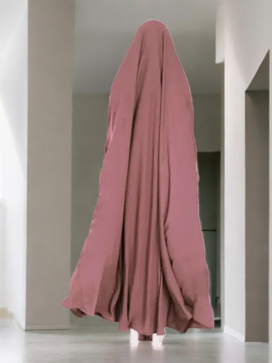 One Piece Jilbab With Adjustable Nose Piece