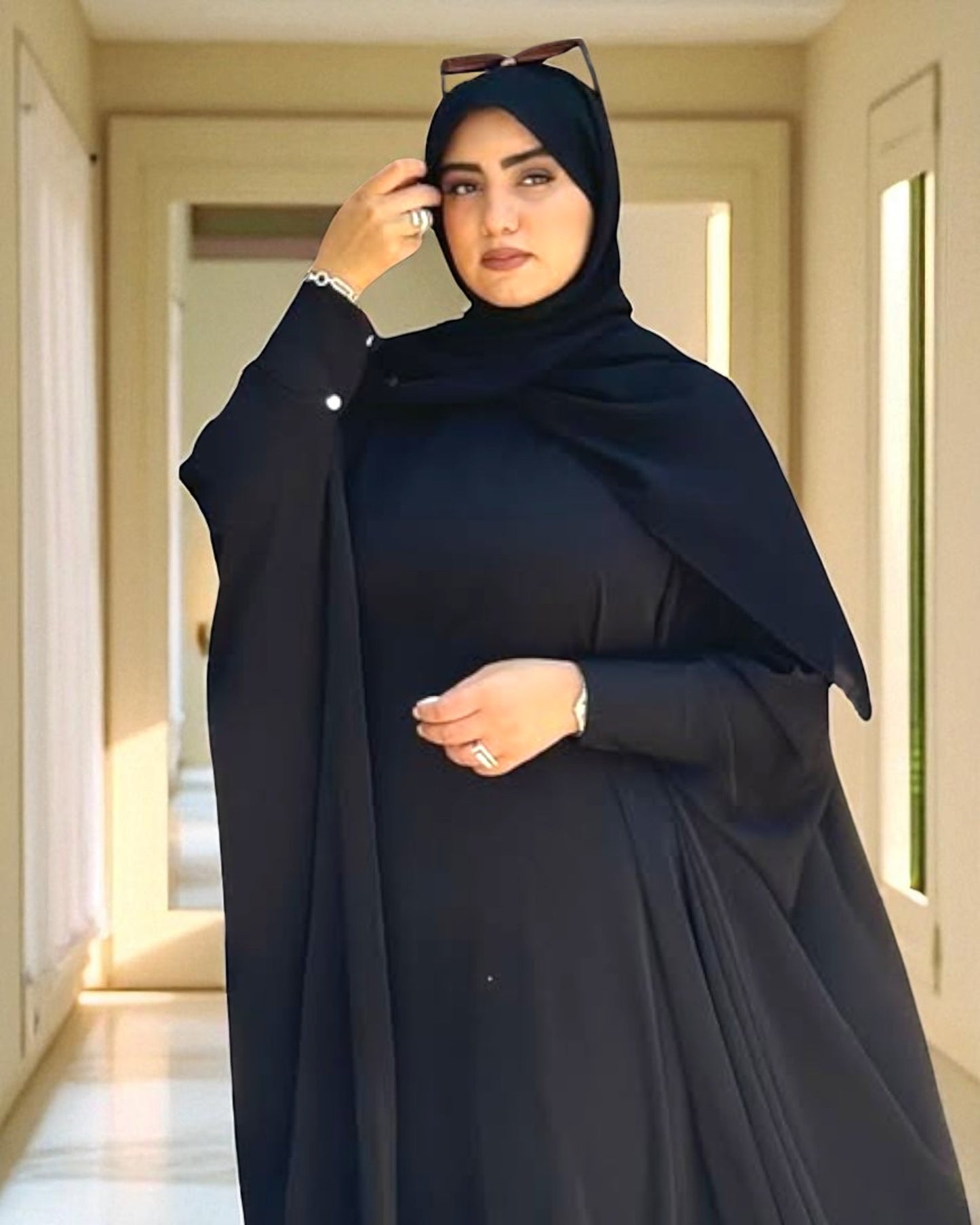 Closed Kaftan Abaya in Firdaus Fabric
