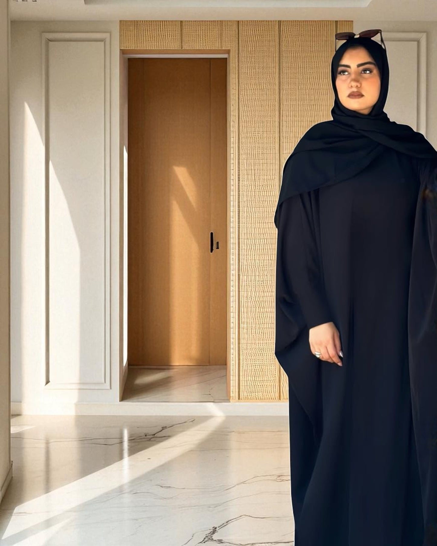 Closed Kaftan Abaya in Firdaus Fabric