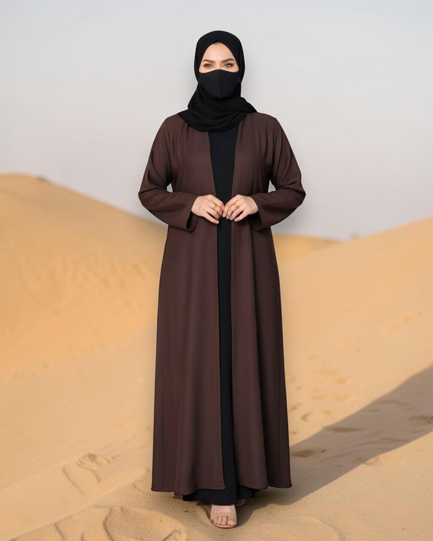 Shrug Style Abaya With Draped Panels
