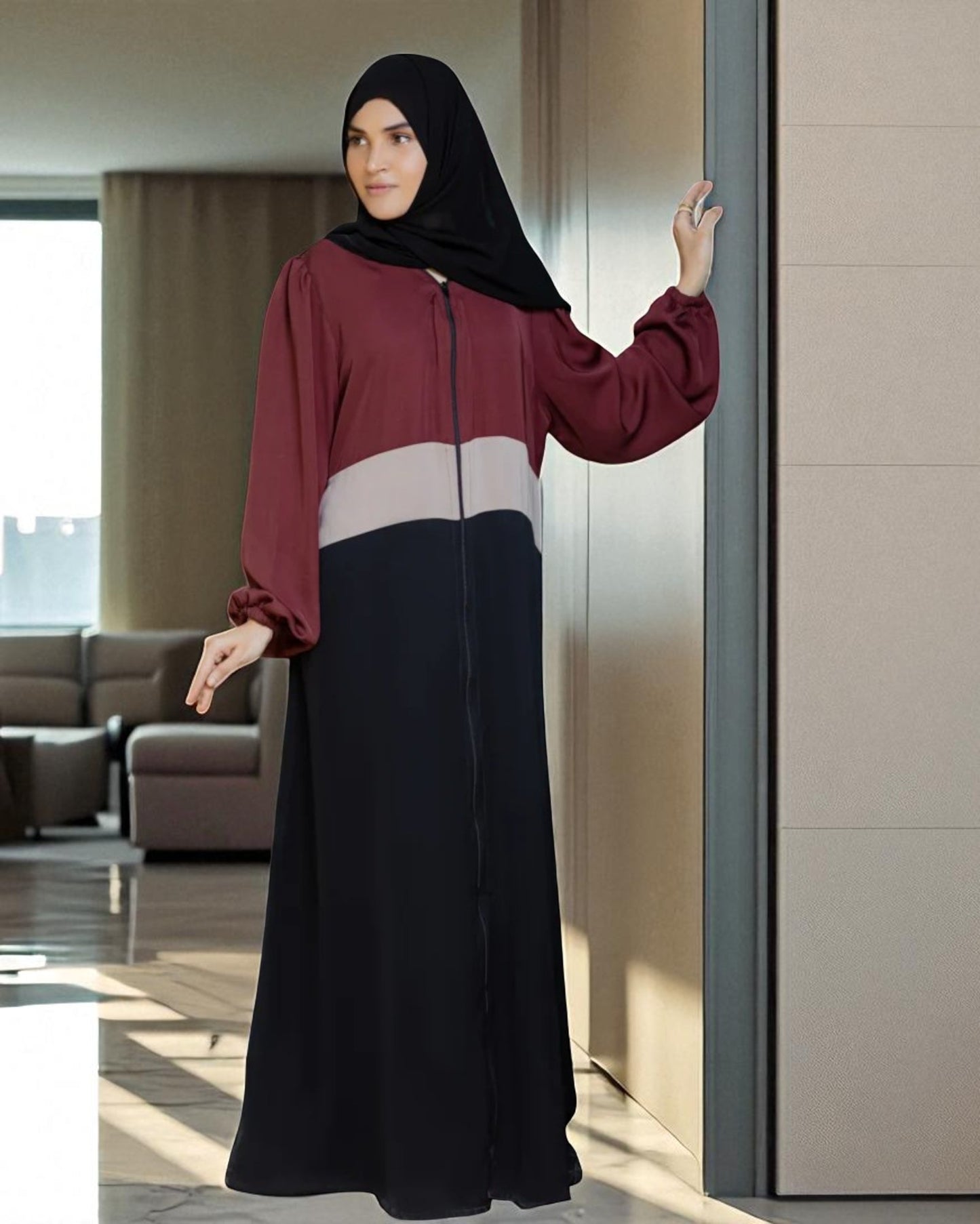 Front Open Abaya In Multi Color.
