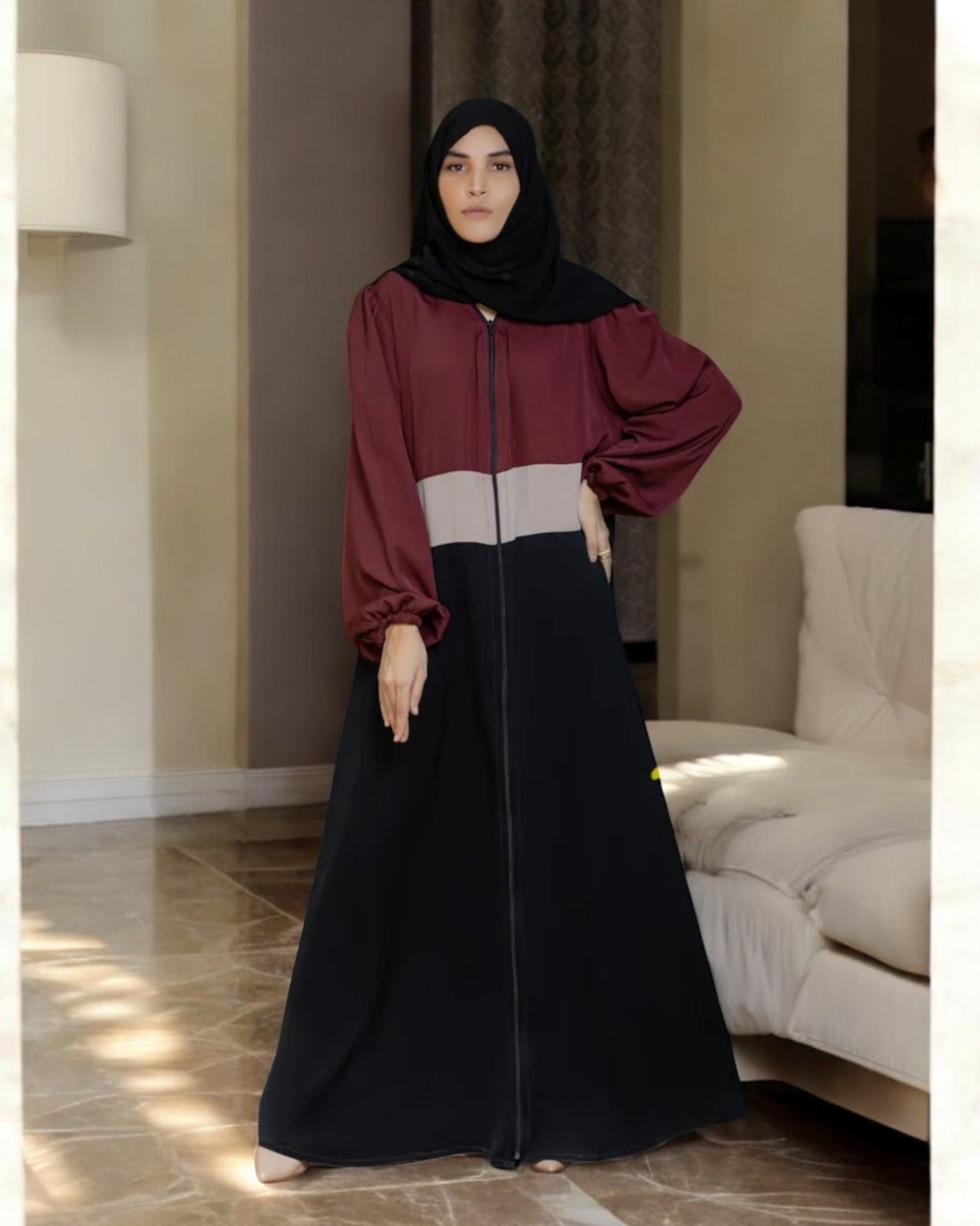 Front Open Abaya In Multi Color.