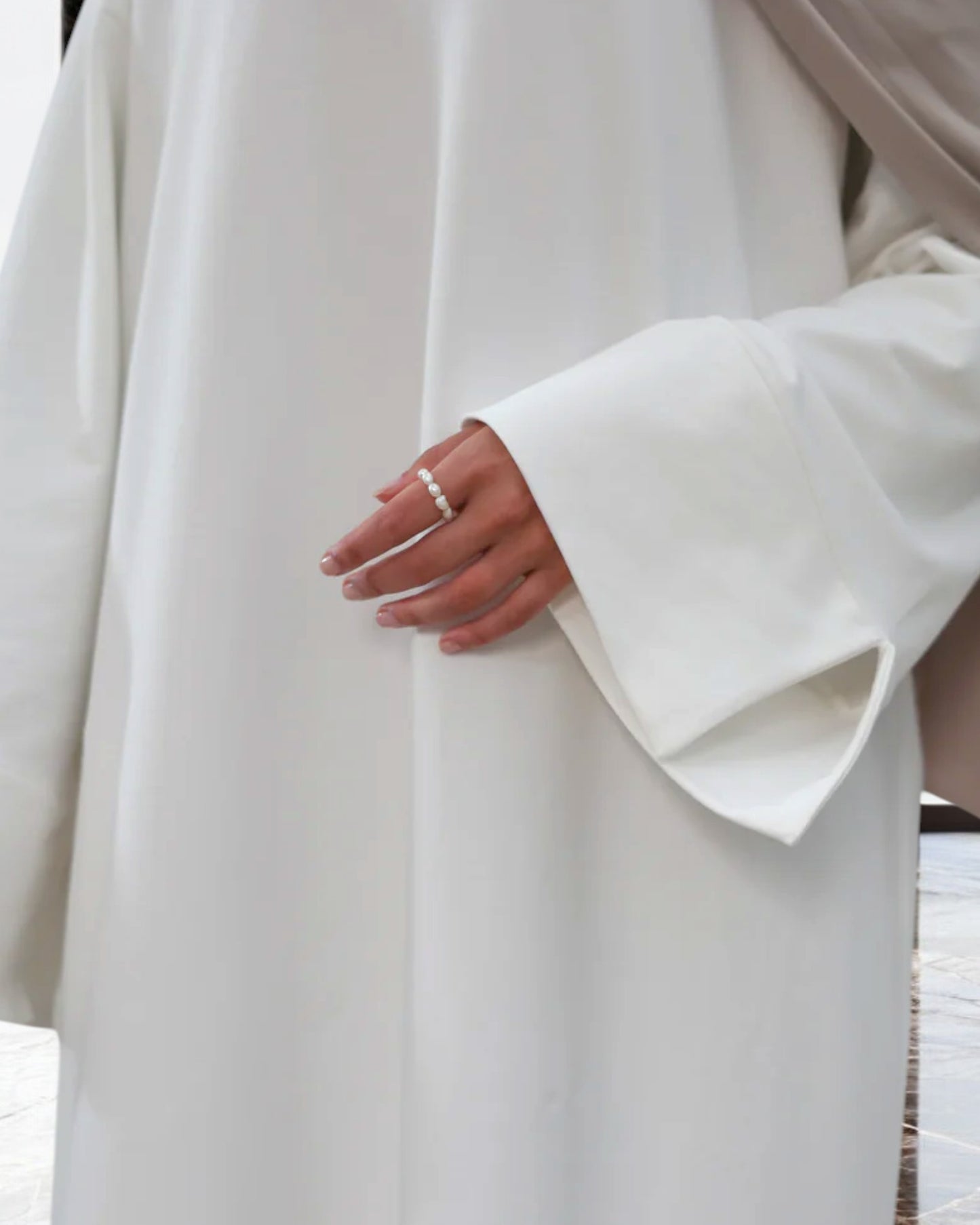 Simple A-Line Abaya with Flared Sleeves in Premium CEY Crush Fabric