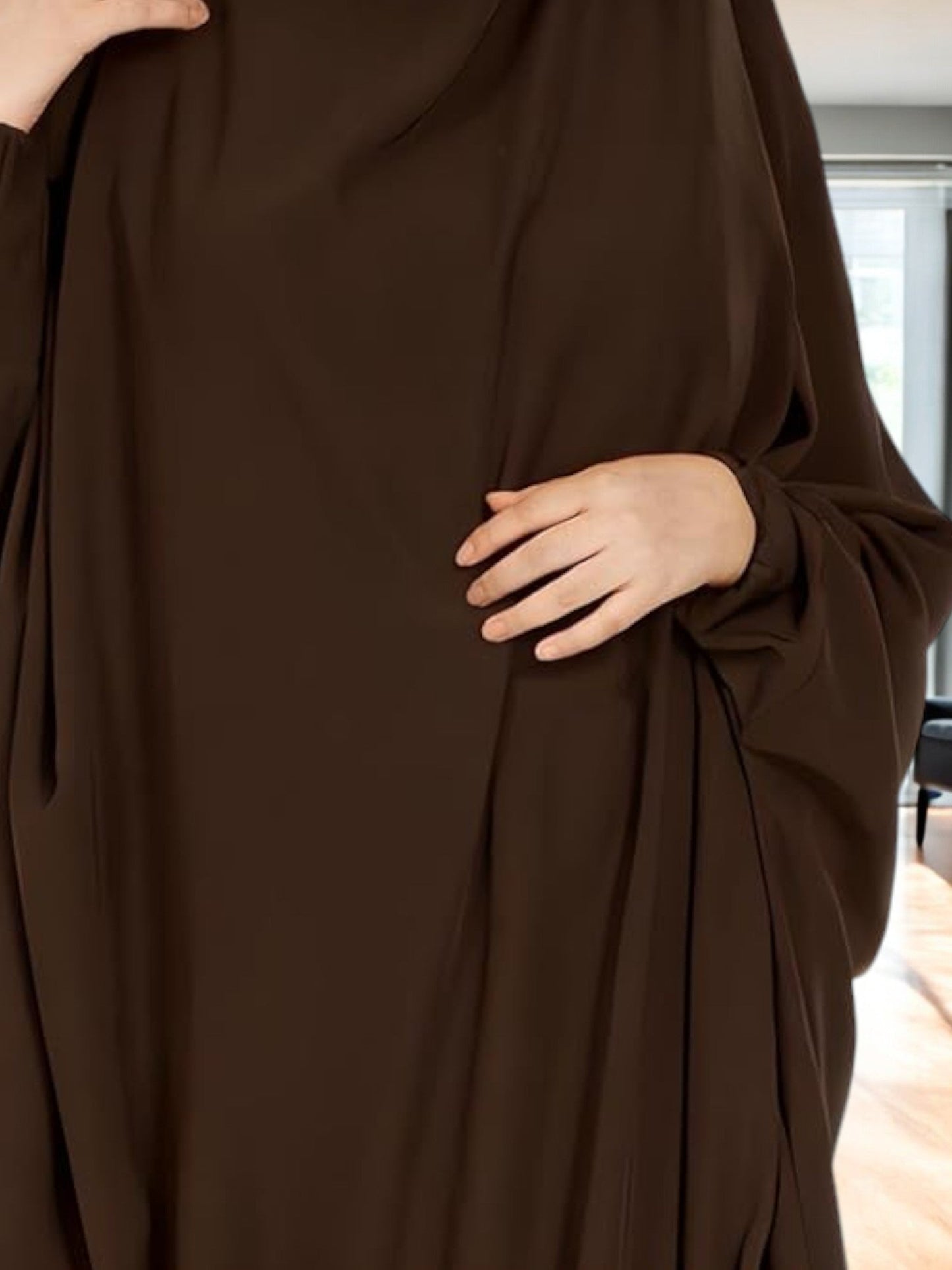 One Piece Jilbab With Adjustable Nose Piece