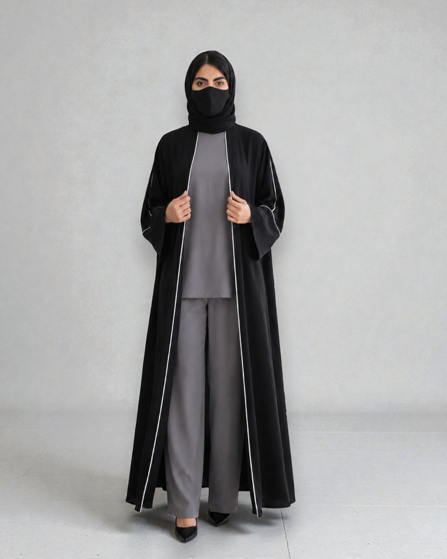 Everyday Abaya With Contrast Piping