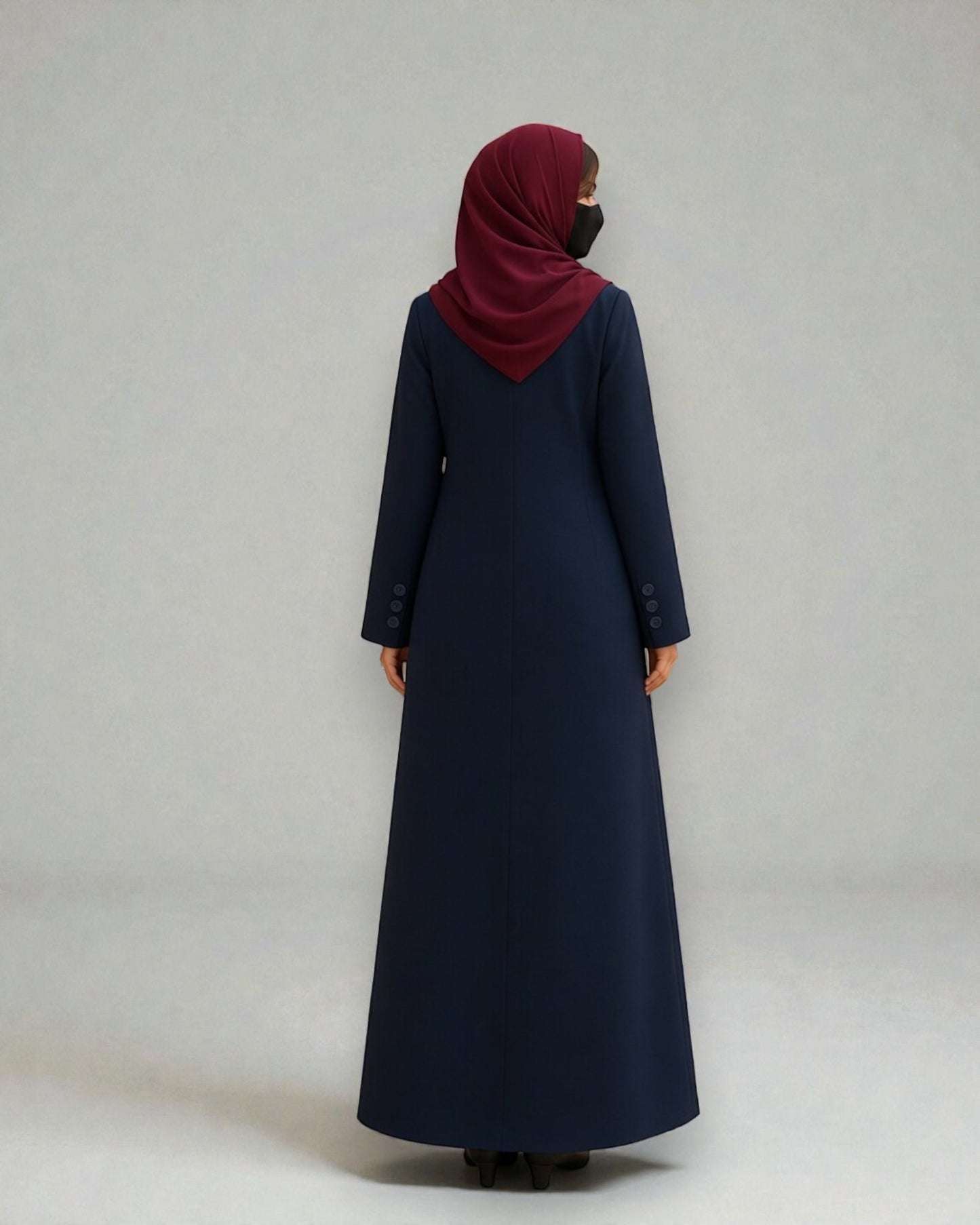 Coat Abaya With Lapel Collar