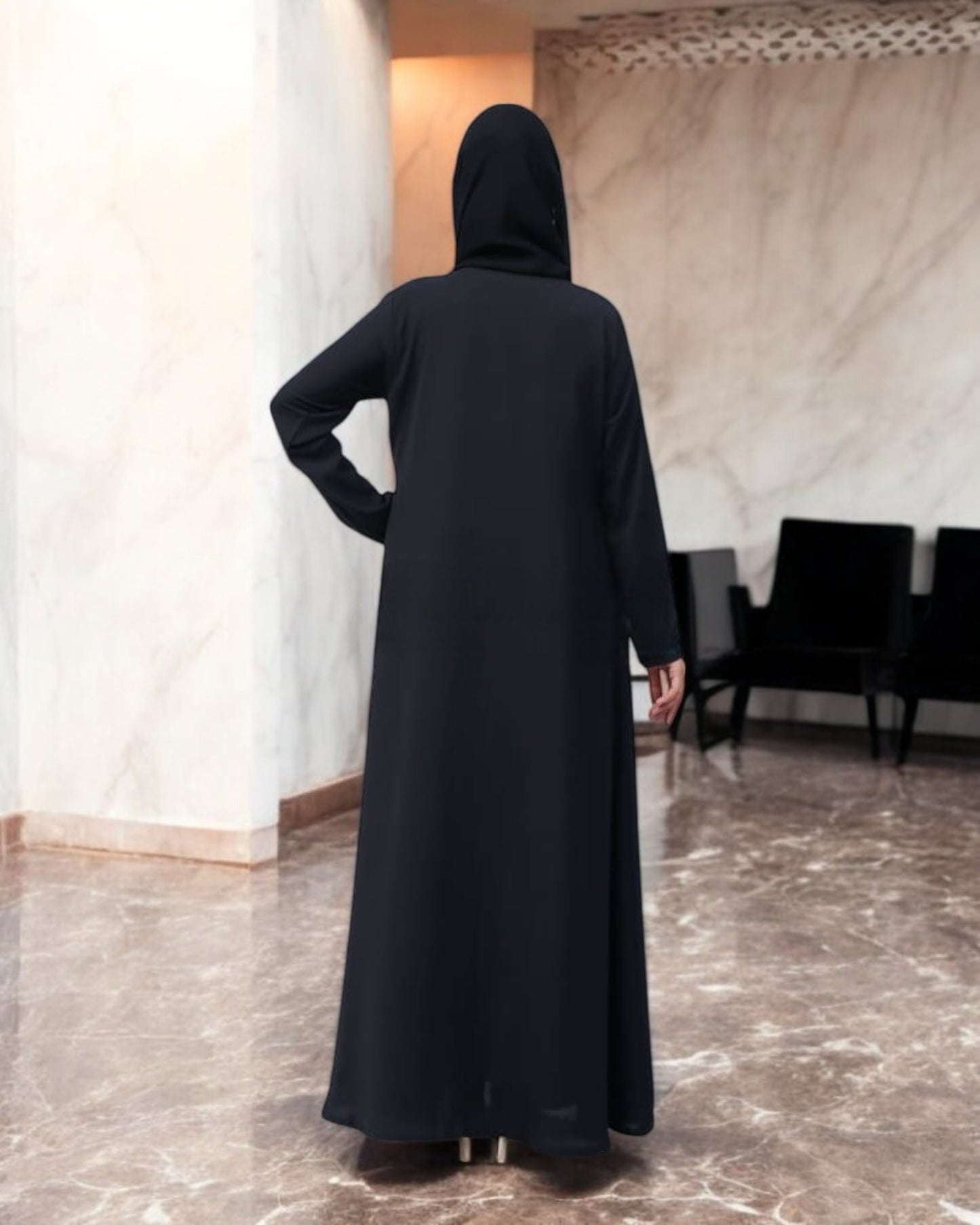 Front Open -Princess Seam Abaya