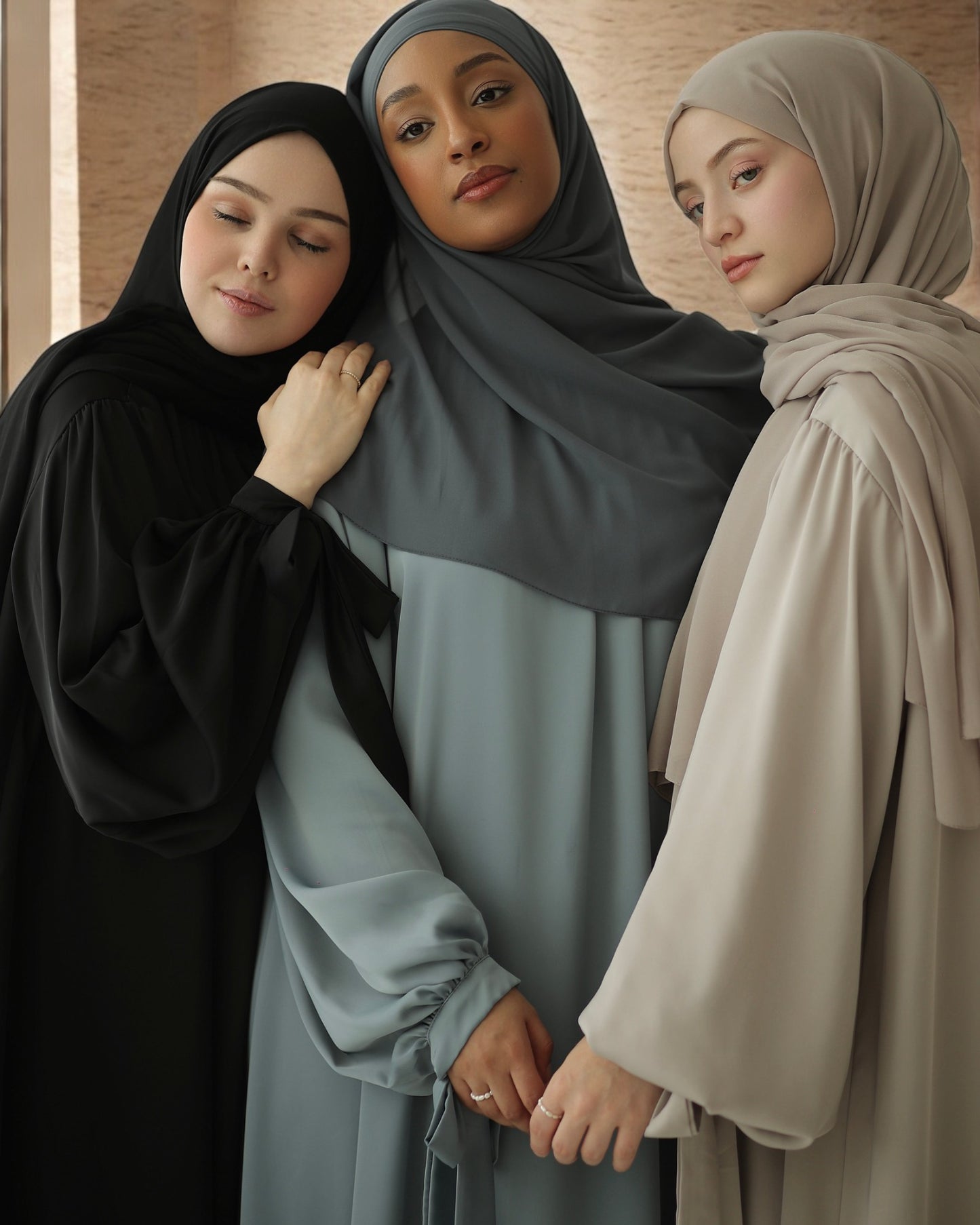Extra Flare Nida Satin Abaya with Designer Sleeves