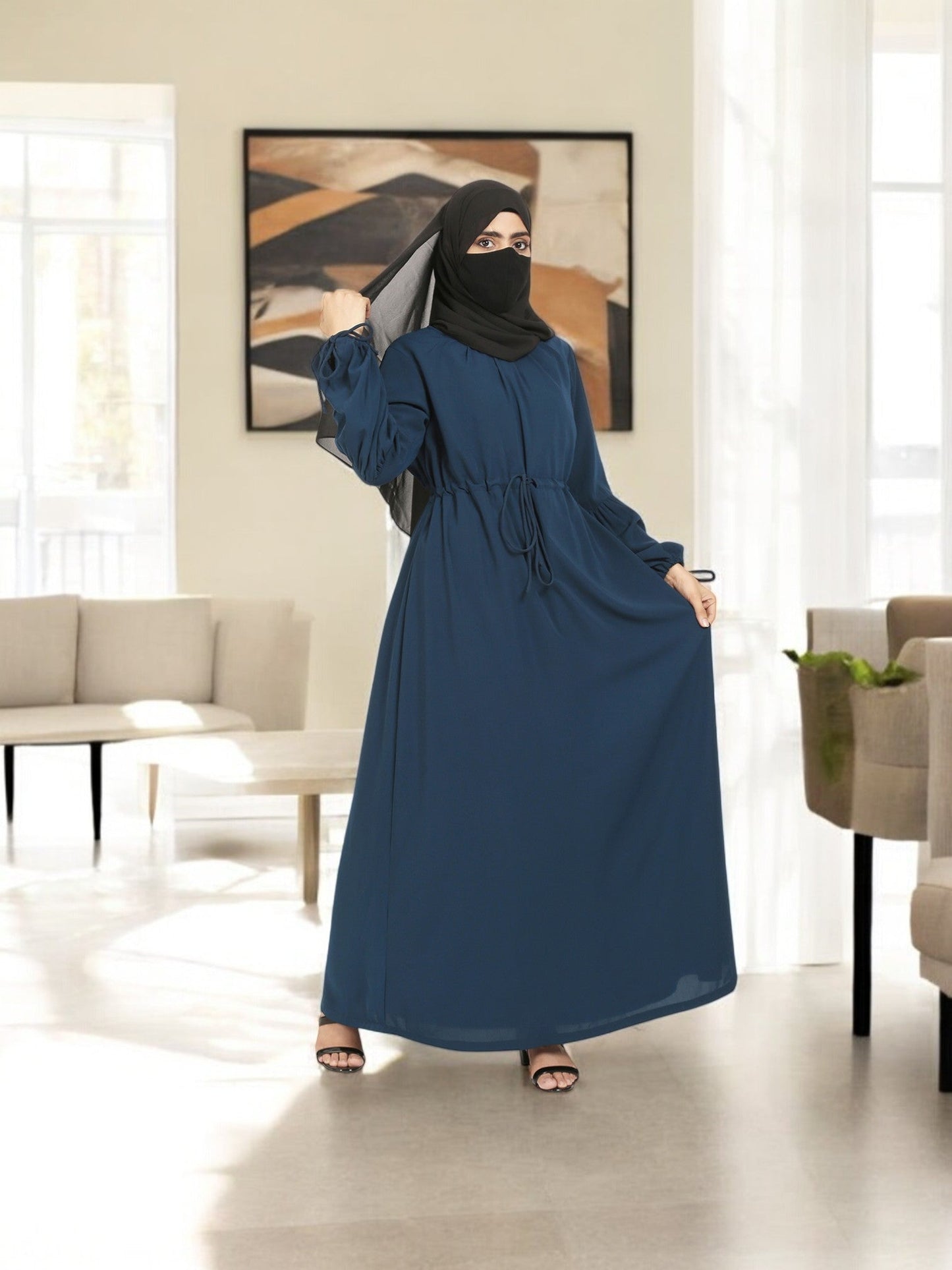 Abaya With Designer Sleeves