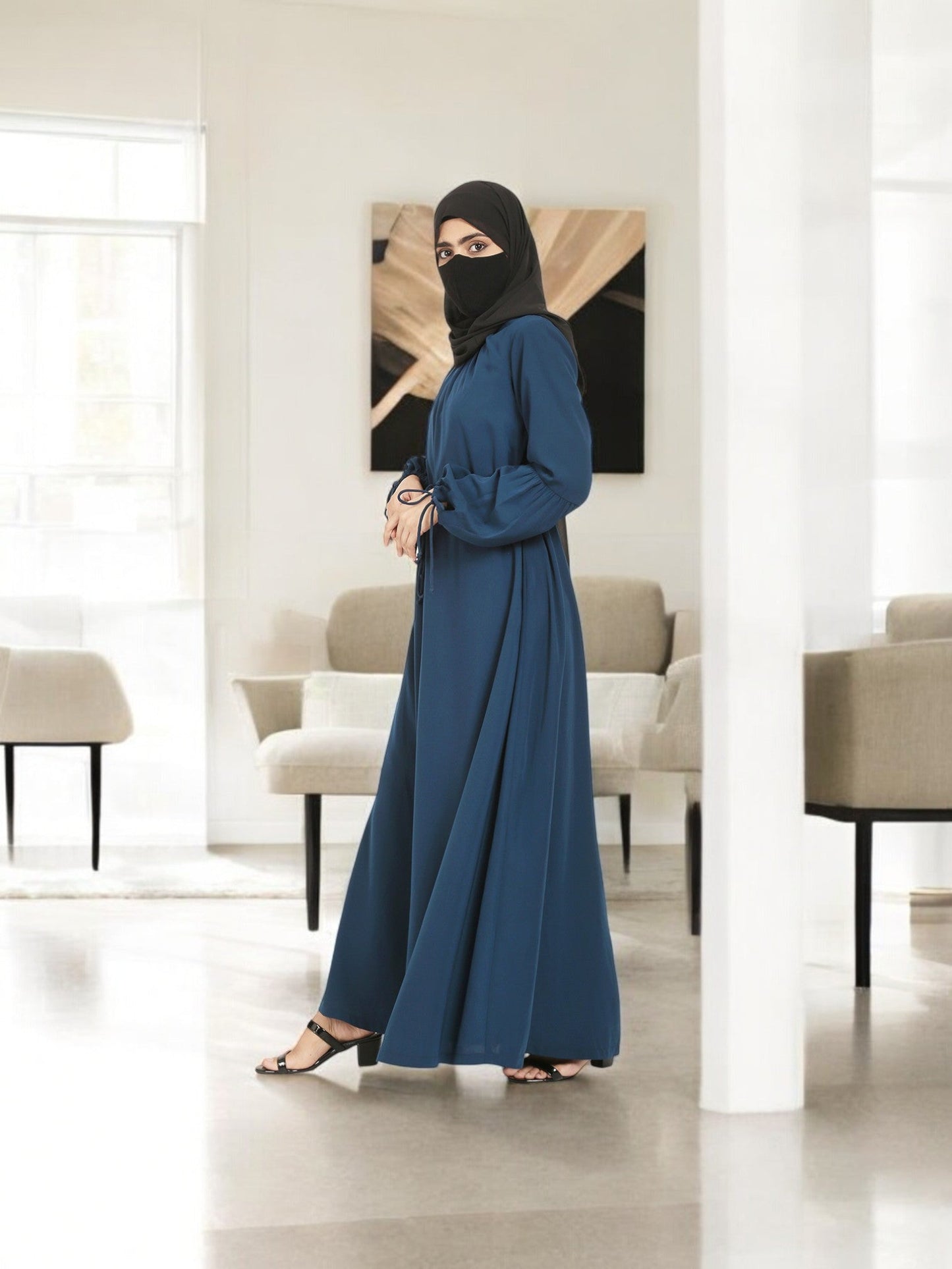 Abaya With Designer Sleeves