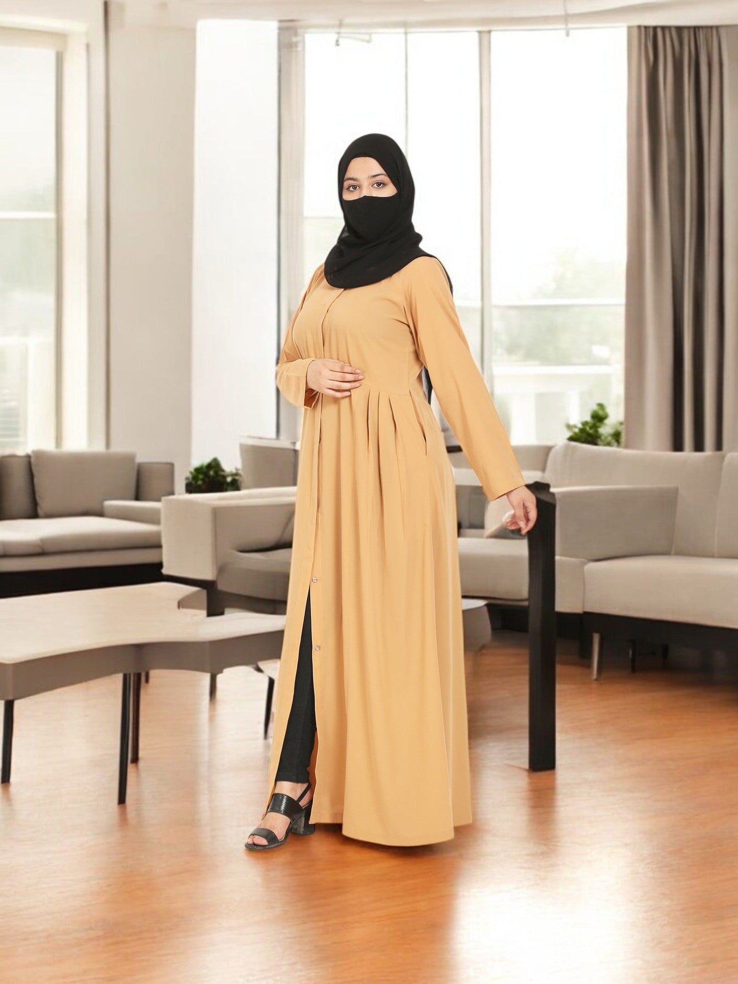 Front Open Designer Abaya