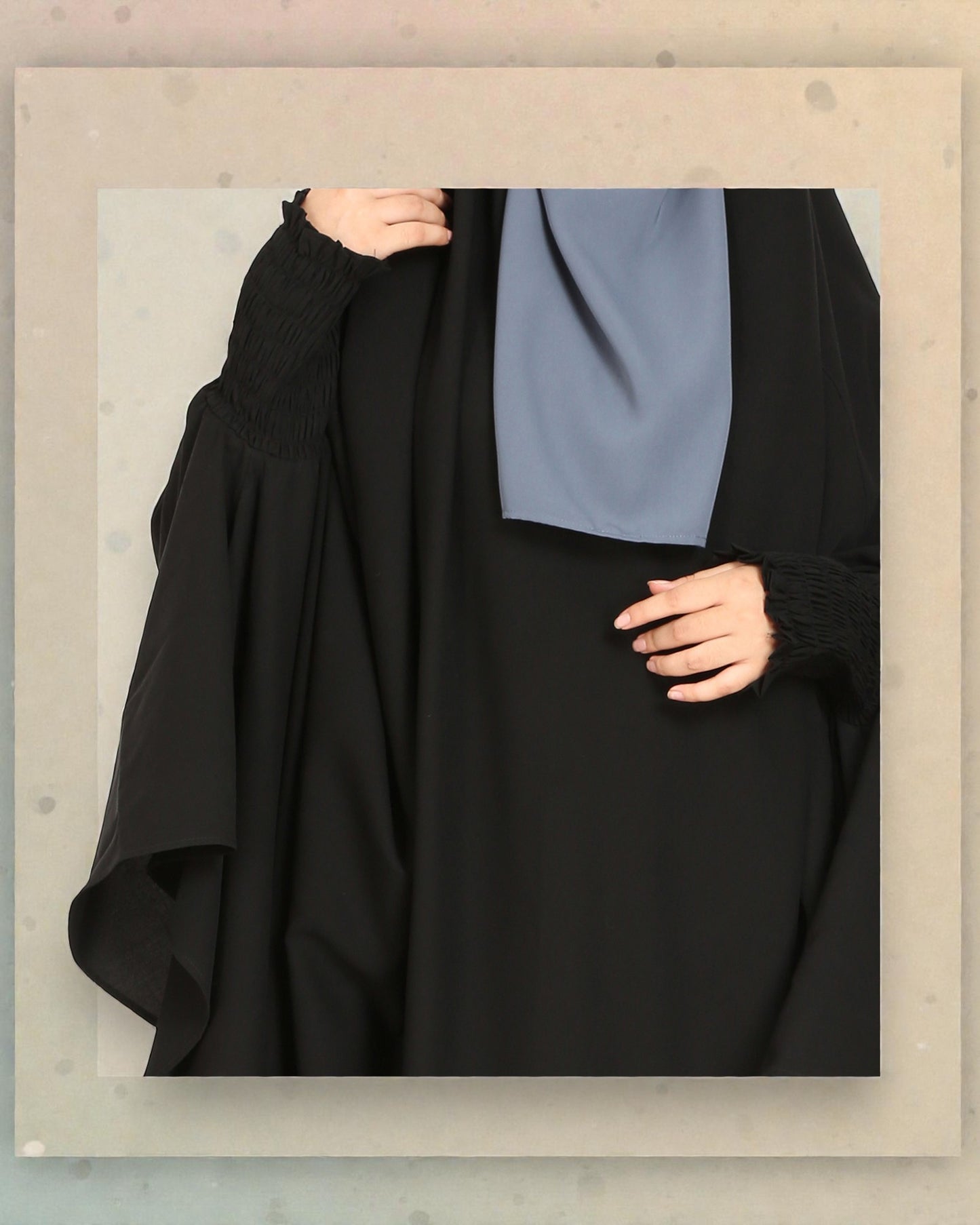 Three Pieces Jilbab Set-Kaftan, Khimar and Nose Piece