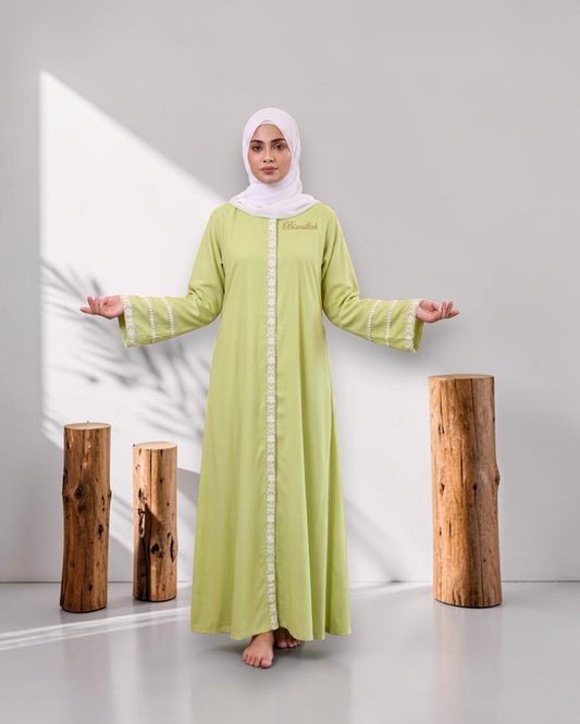 Chikankari Abaya With Front Open Design