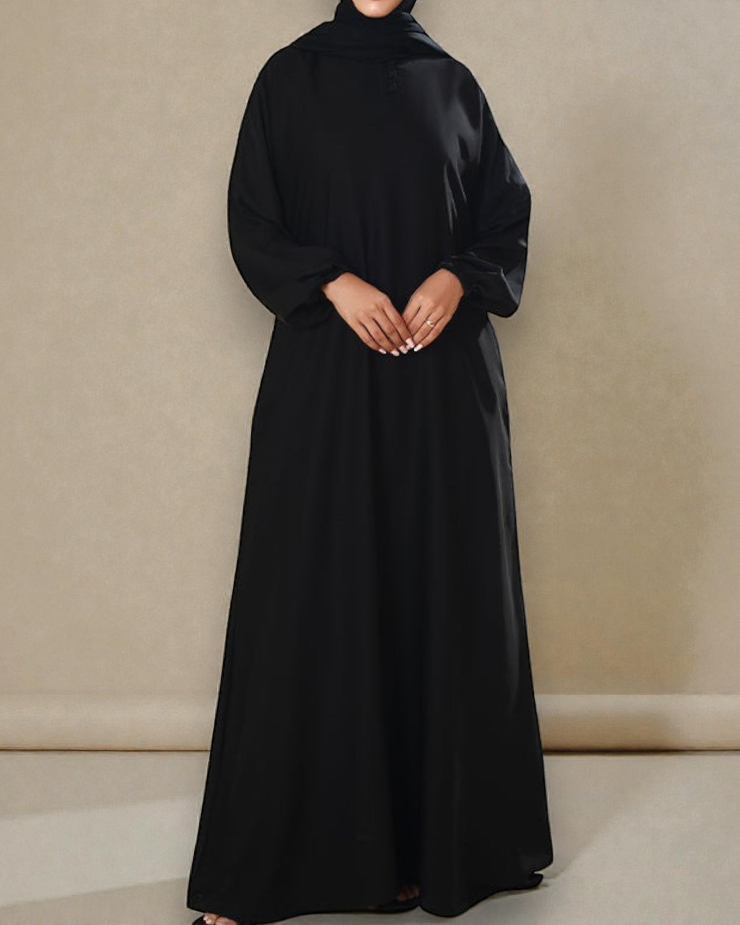 A-Line Firdaus Fabric Abaya with Loop Buttons