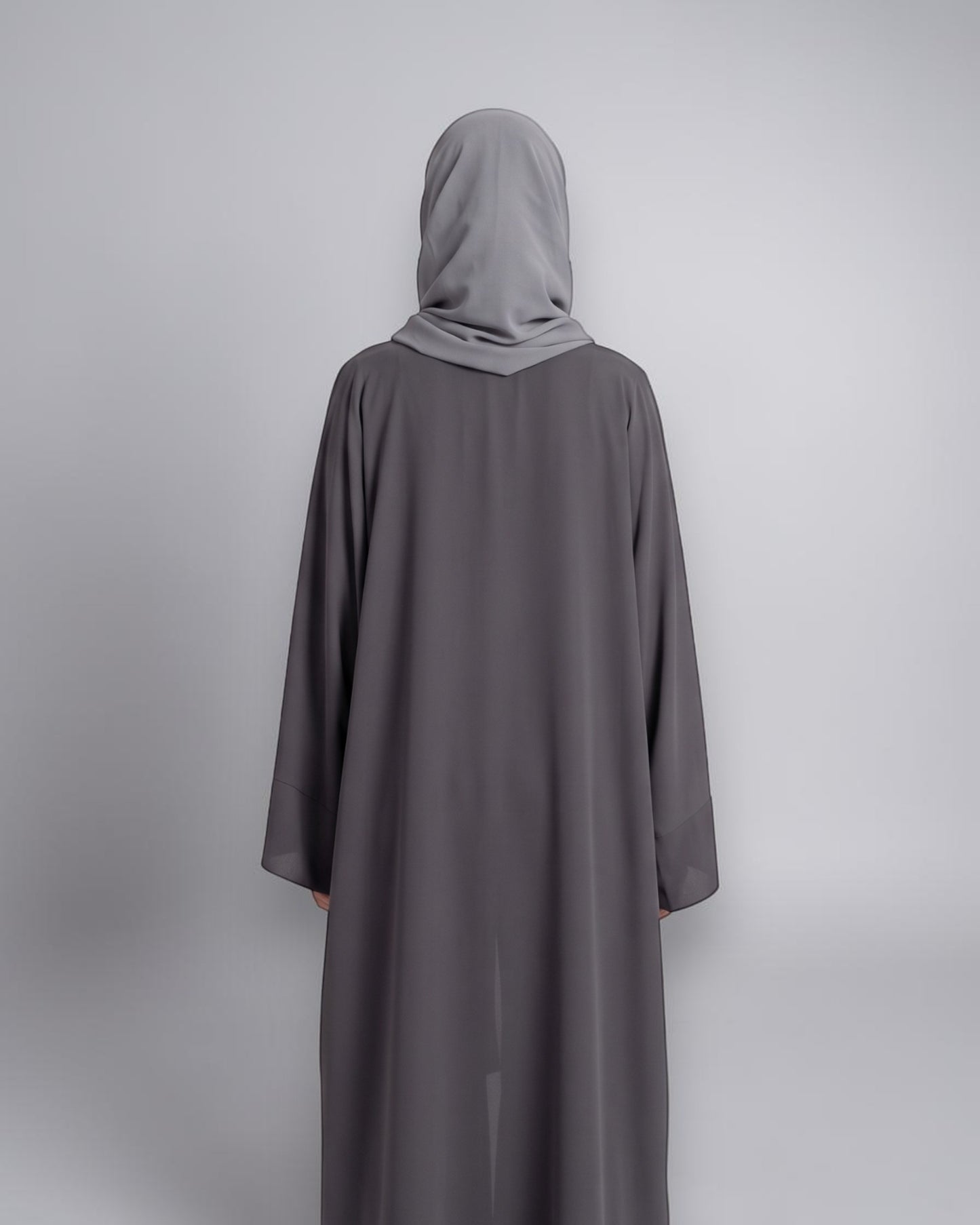 Open Front Abaya With Wide Sleeves