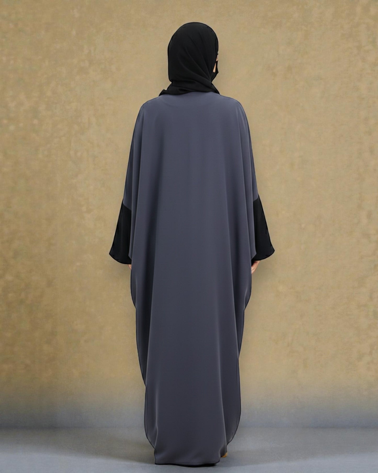 Free Size Kaftan Abaya in Premium Tiktok Fabric - Closed Abaya - Piping Design - Contrast Piping - Designer Sleeves - Complementary Hijab