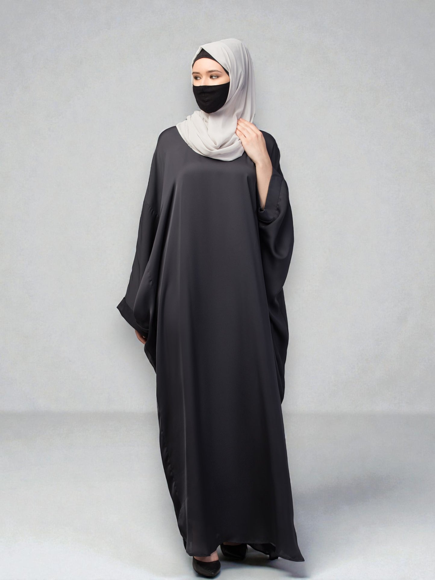 Loose Fit Classic Modest Kaftan Burqa In Nida Satin Fabric