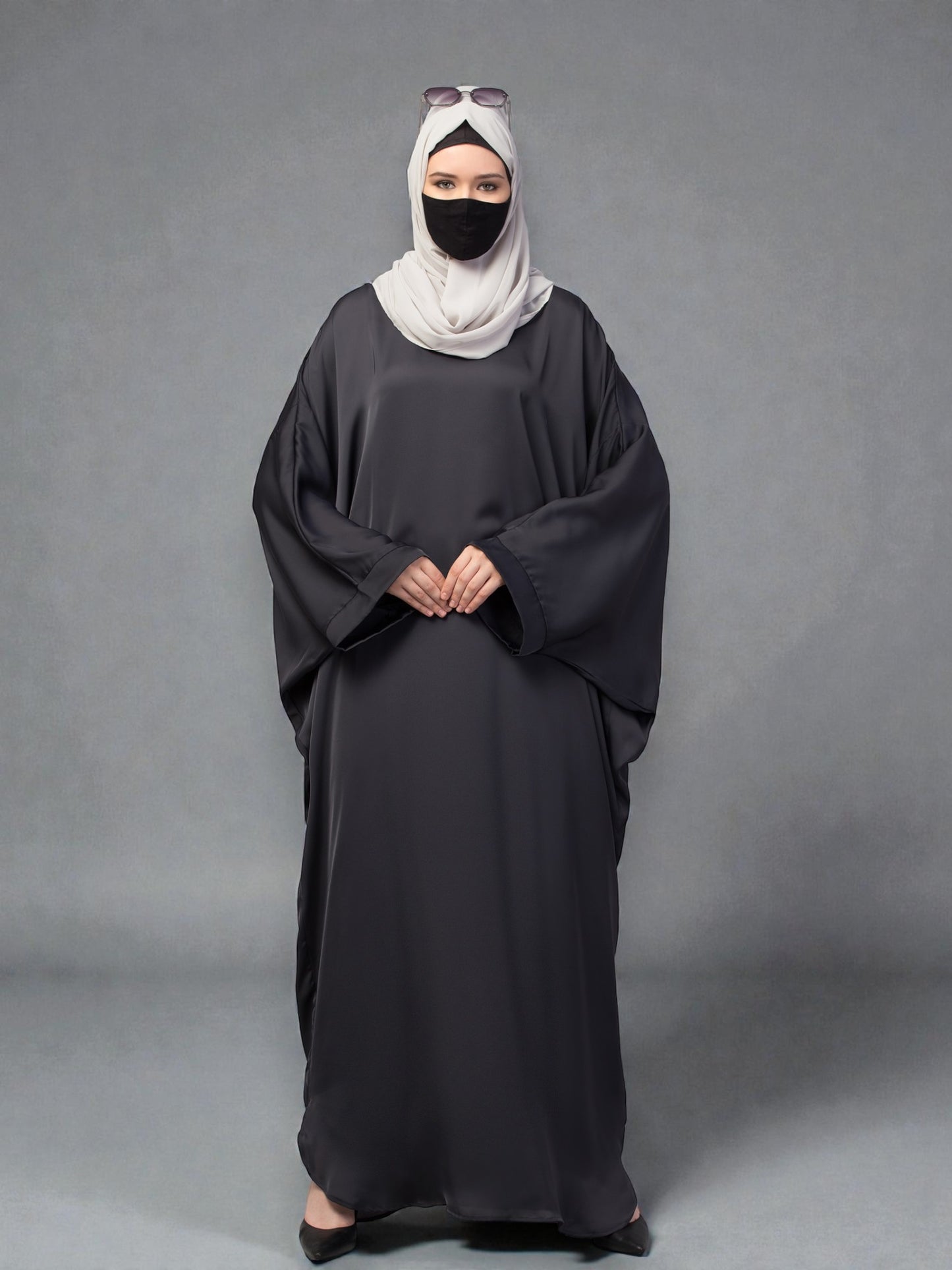 Loose Fit Classic Modest Kaftan Burqa In Nida Satin Fabric