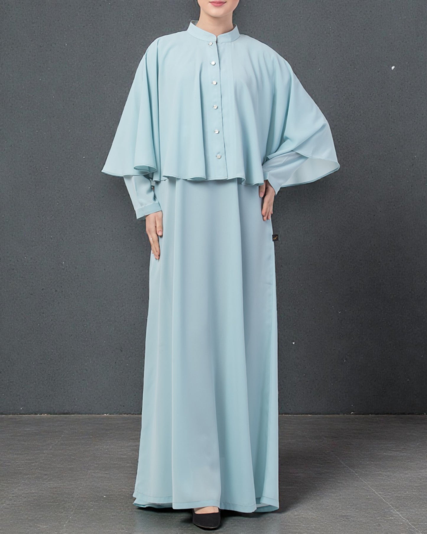Musheco-Abaya With Detachable Cape In Firdaus Fabric